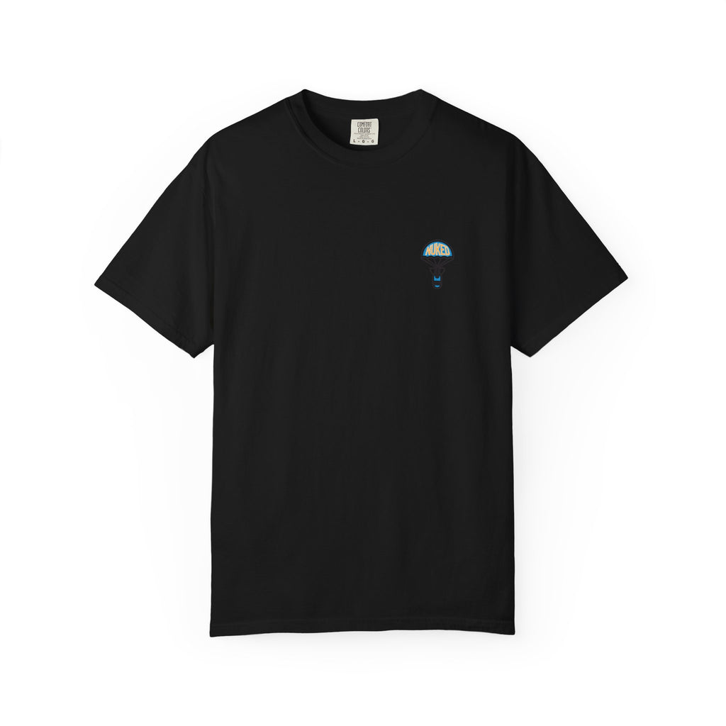 T-Shirt — Retro 'Nuke Vail' Graphic Tee with Mushroom Patch