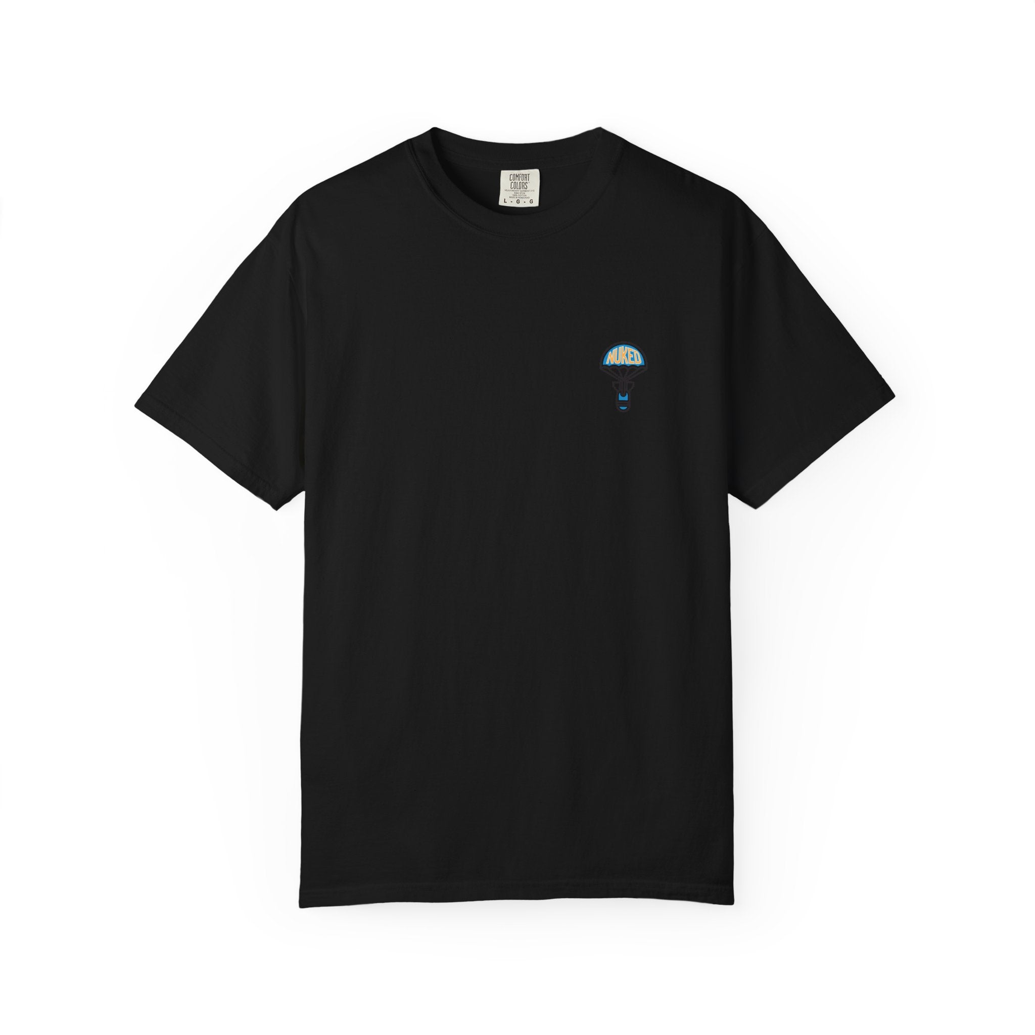 T-Shirt — Retro 'Nuke Vail' Graphic Tee with Mushroom Patch