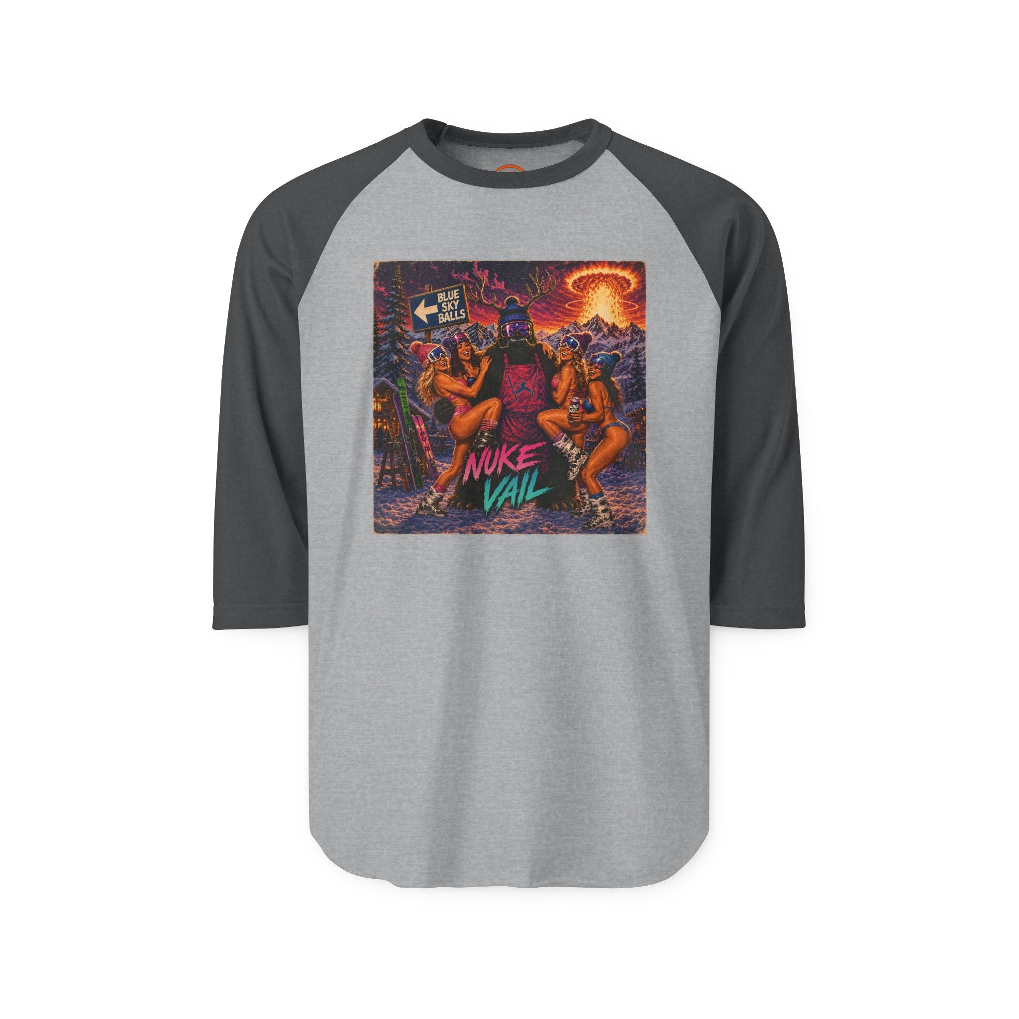 Nuke Vail Apocalyptic Ski Party Raglan Shirt