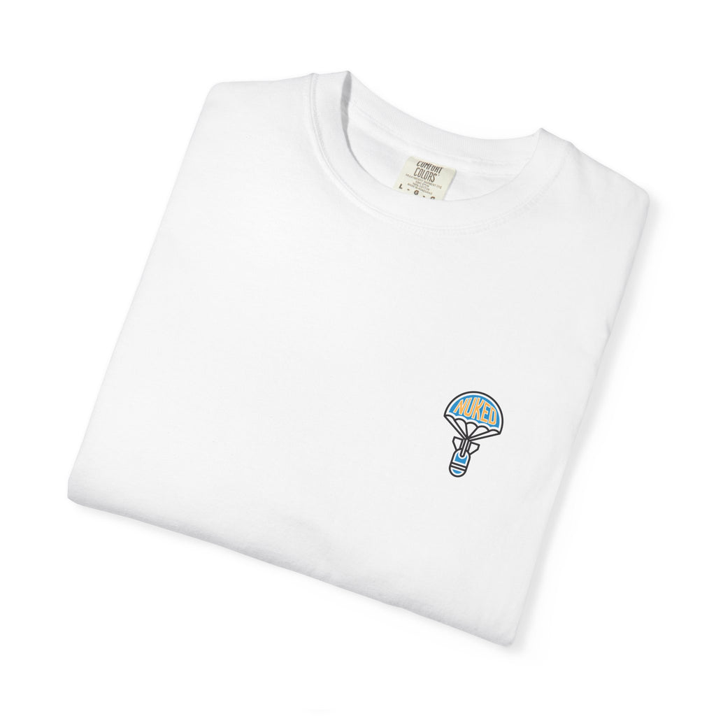 T-Shirt — Retro 'Nuke Vail' Graphic Tee with Mushroom Patch
