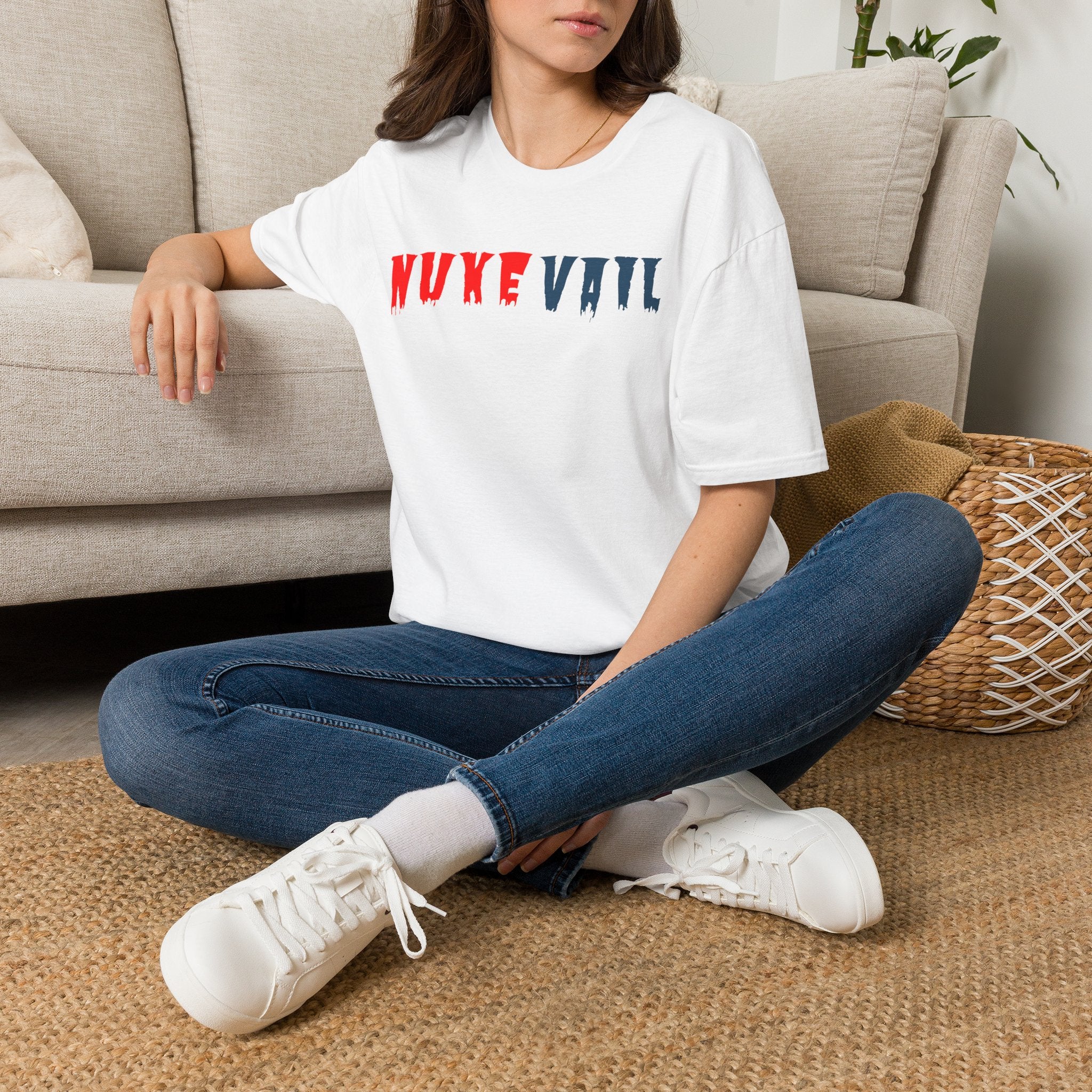 Nuke Vail T-Shirt — Red & Blue Logo Tee