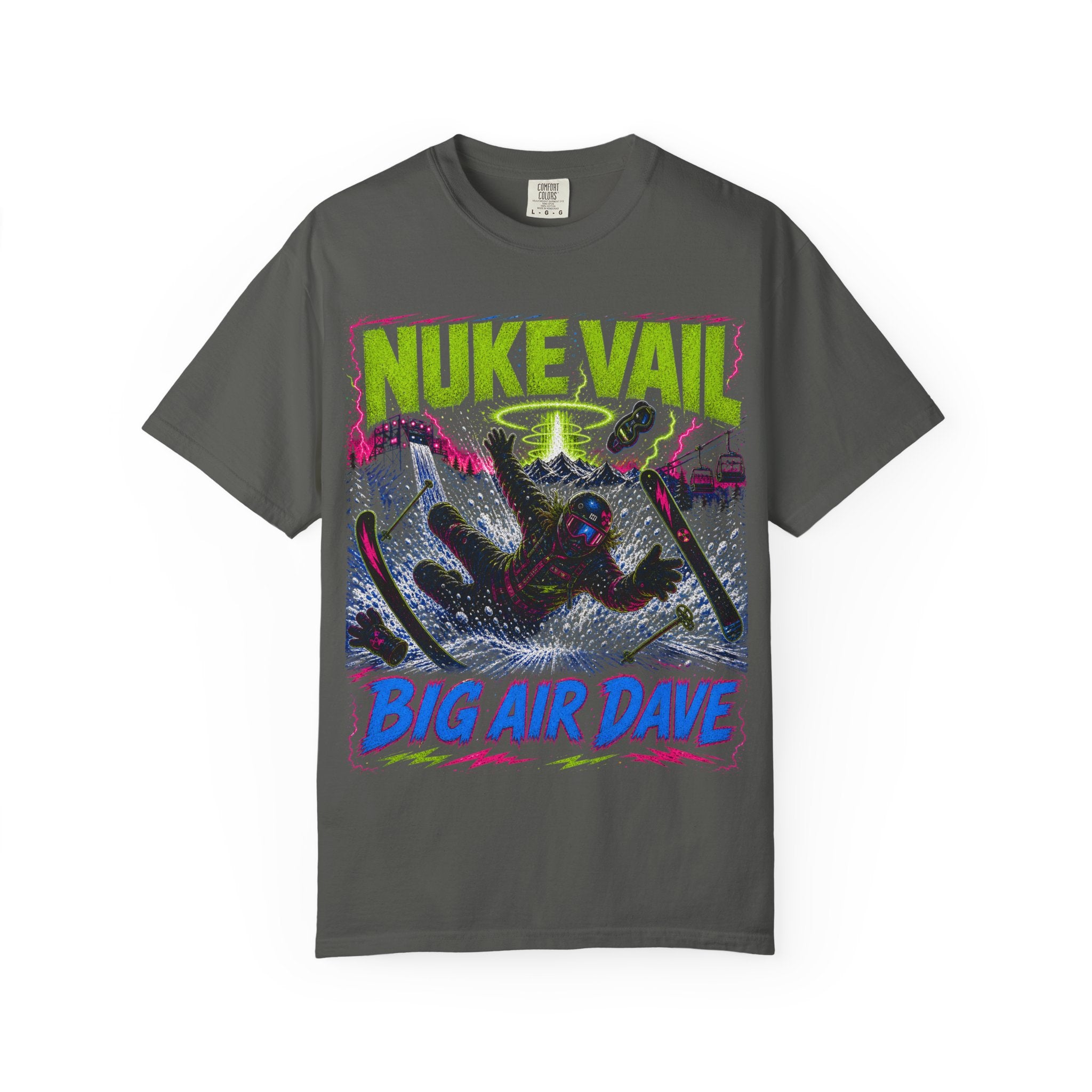 T-Shirt — "Nuke Vail" Big Air Dave Ski Graphic Tee