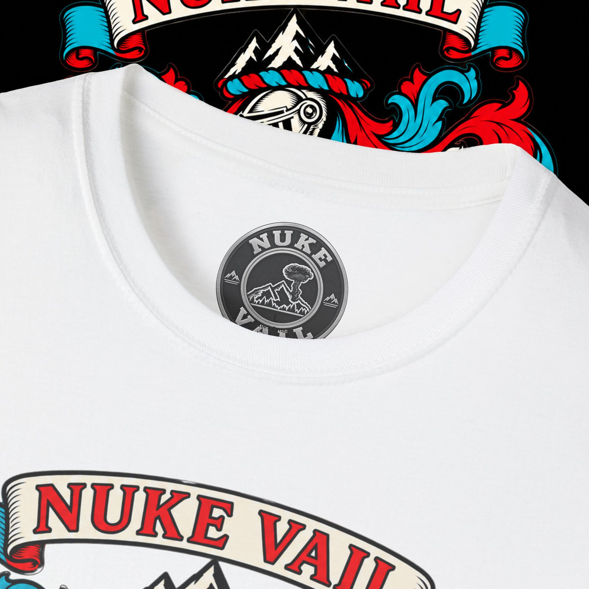 Nuke Vail Crest T-Shirt — Ski & Snowboard Retro Coat of Arms Tee