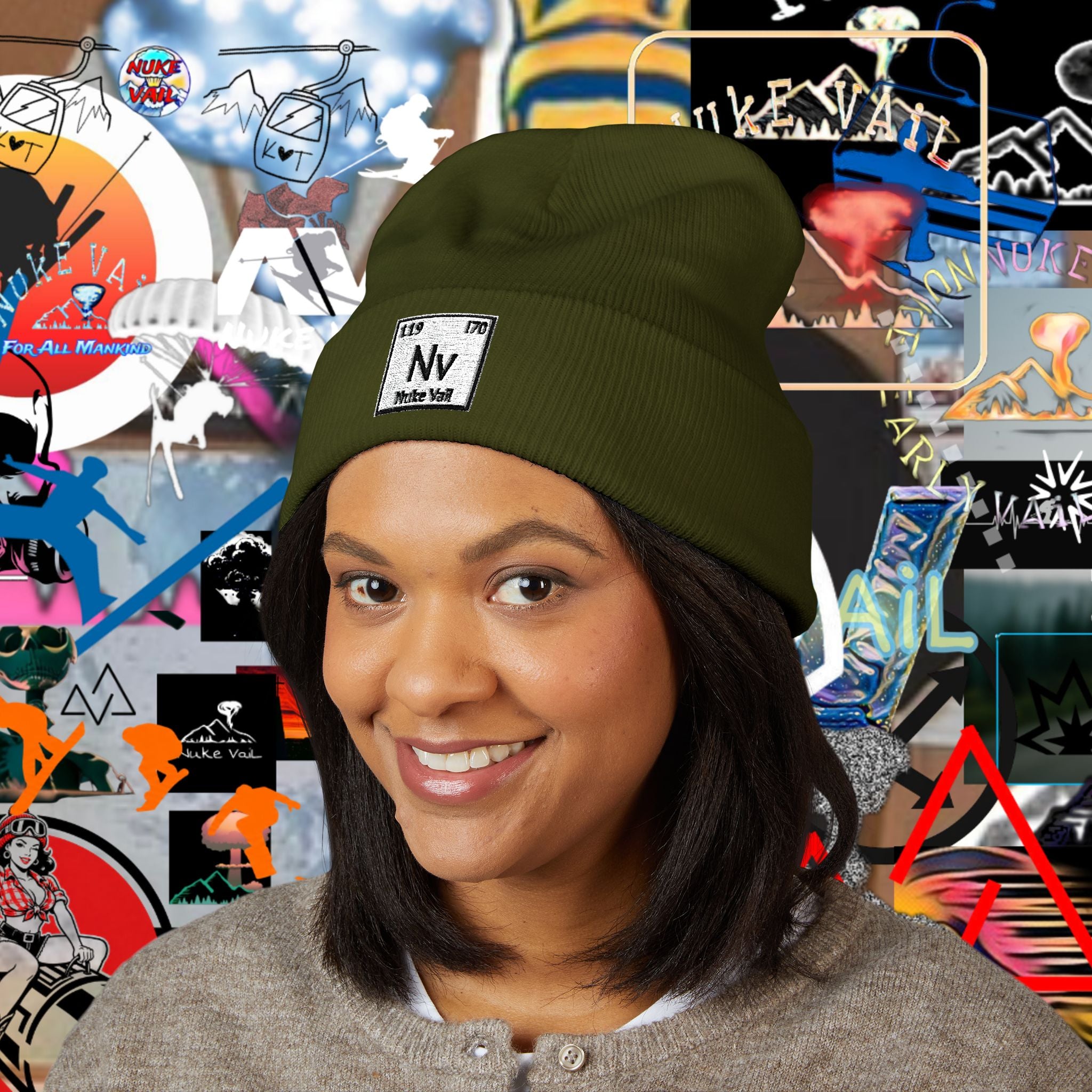 Embroidered Nuke Vail Classic Cuffed Beanie — Element 119