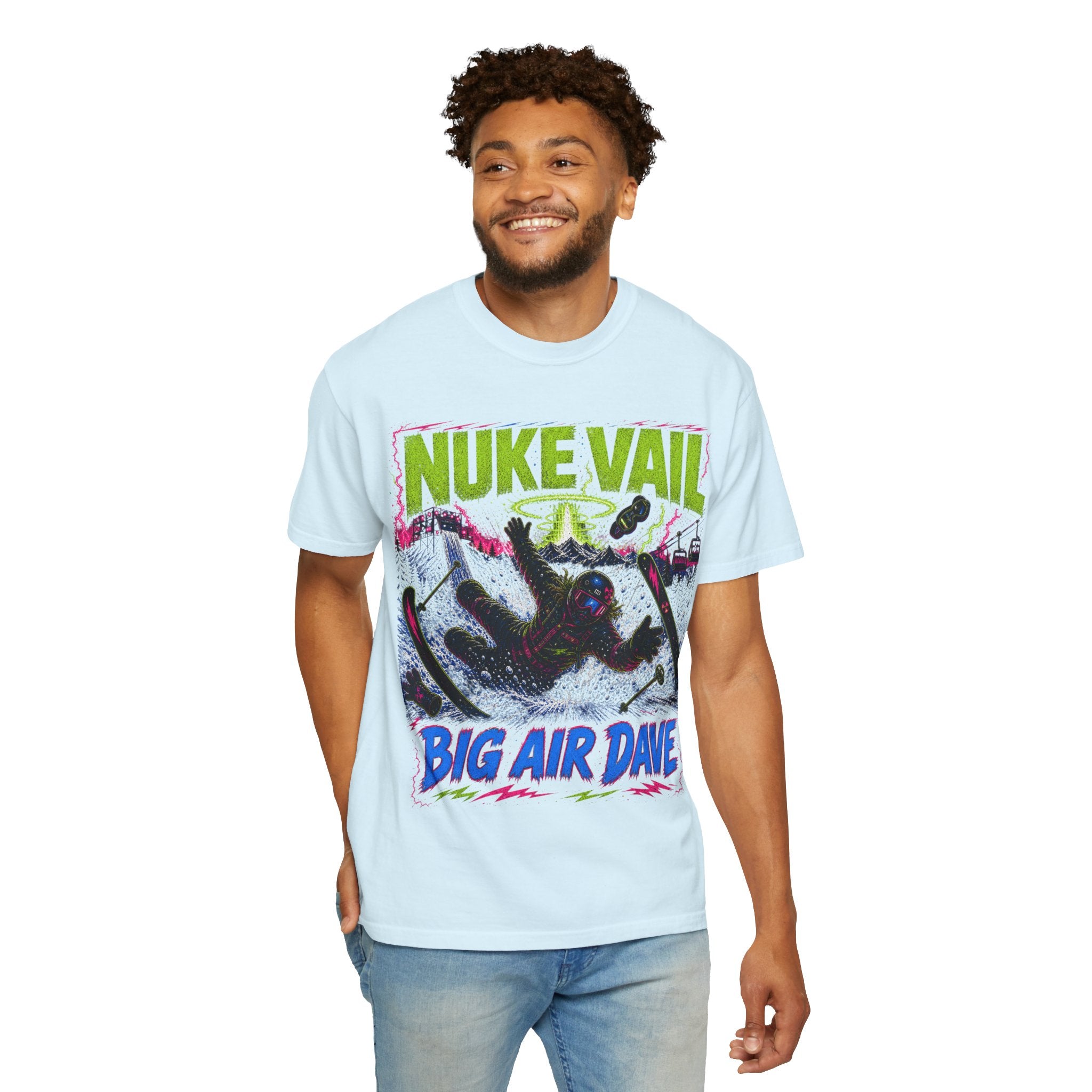 T-Shirt — "Nuke Vail" Big Air Dave Ski Graphic Tee