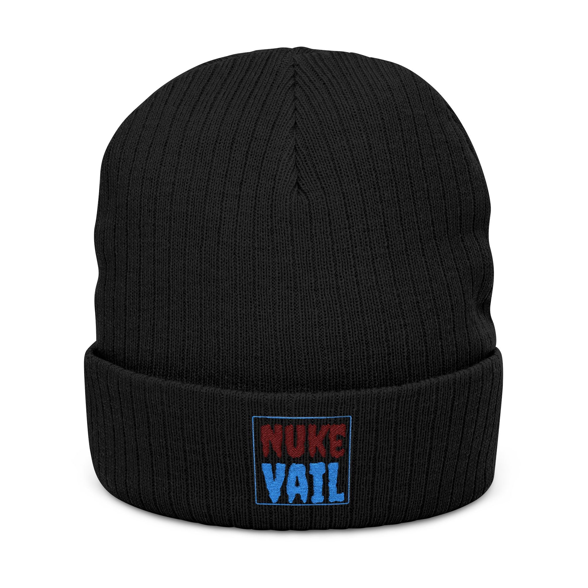 Nuke Vail Embroidered Ribbed Beanie