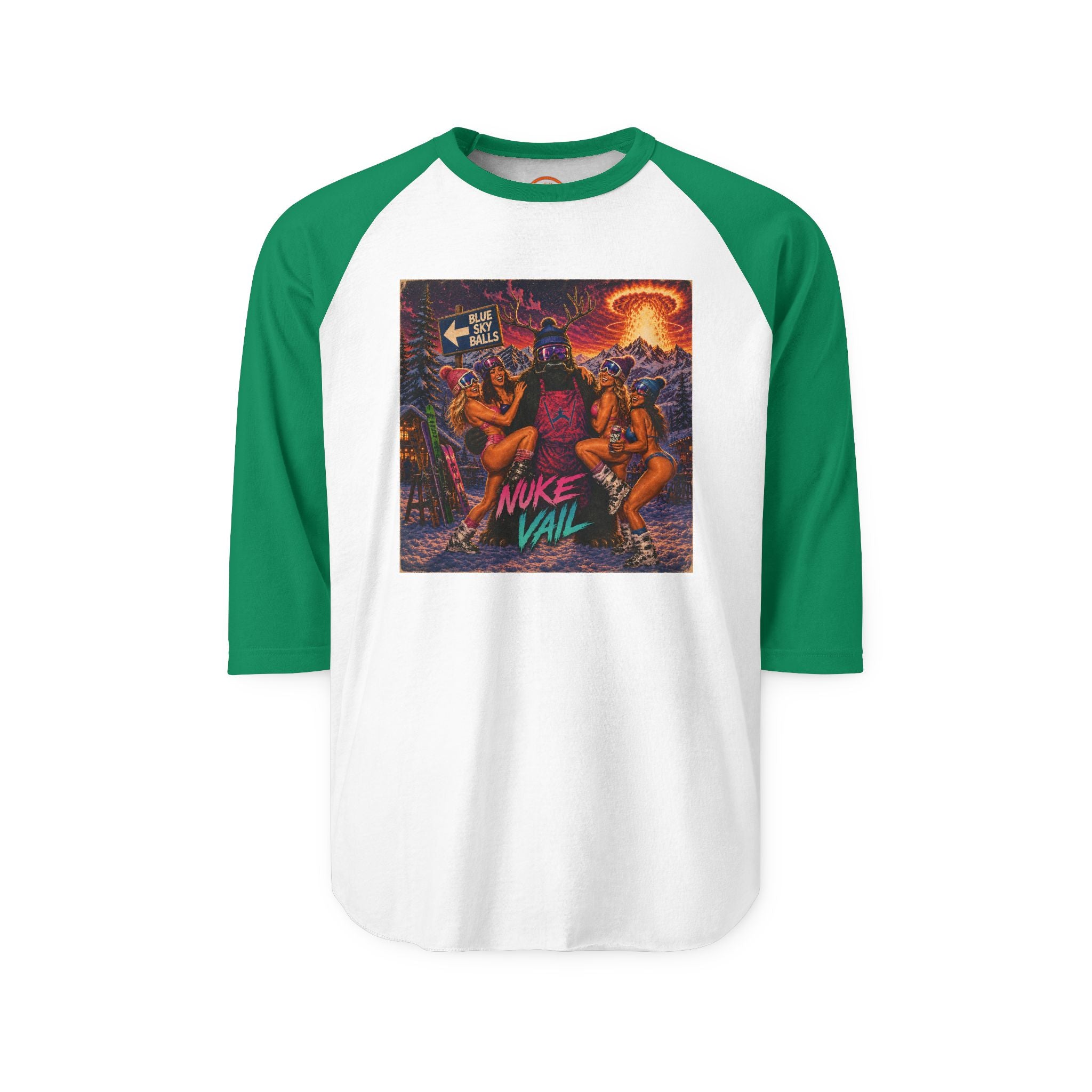 Nuke Vail Apocalyptic Ski Party Raglan Shirt