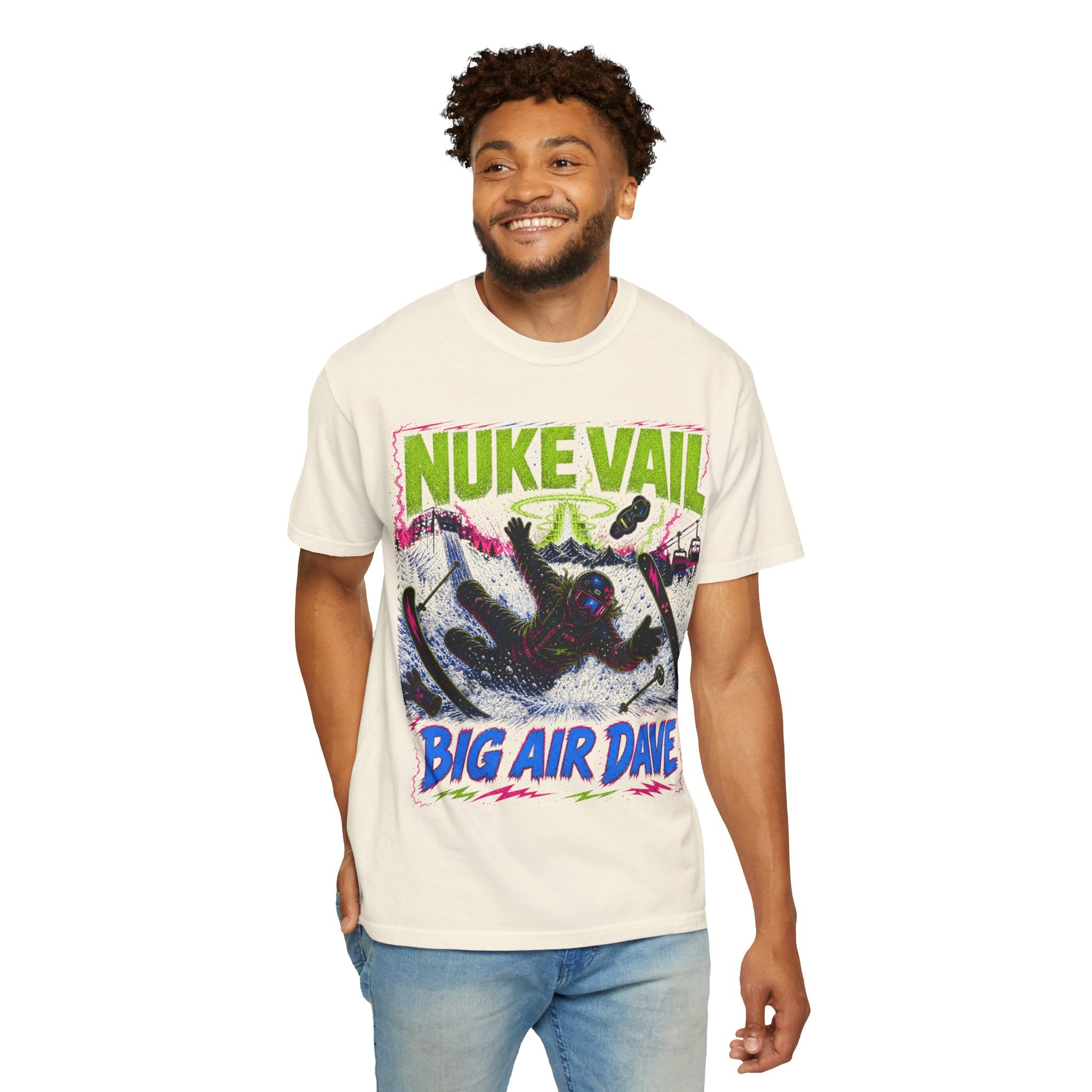 T-Shirt — "Nuke Vail" Big Air Dave Ski Graphic Tee