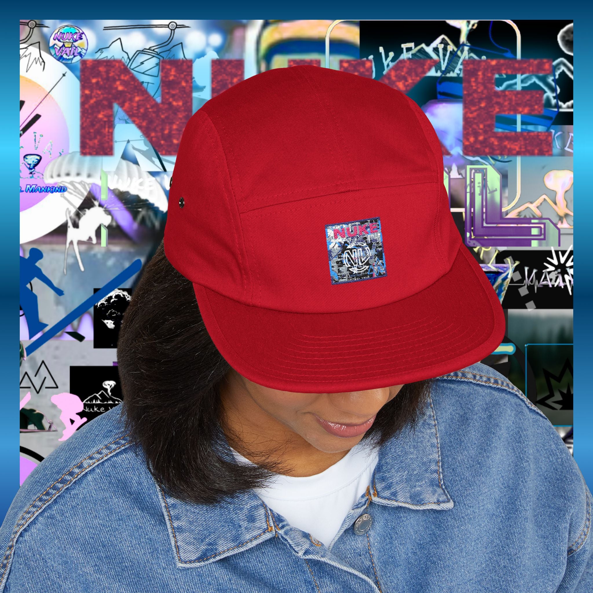 5 Panel Cap (Embroidery) - Nuke Vail slop