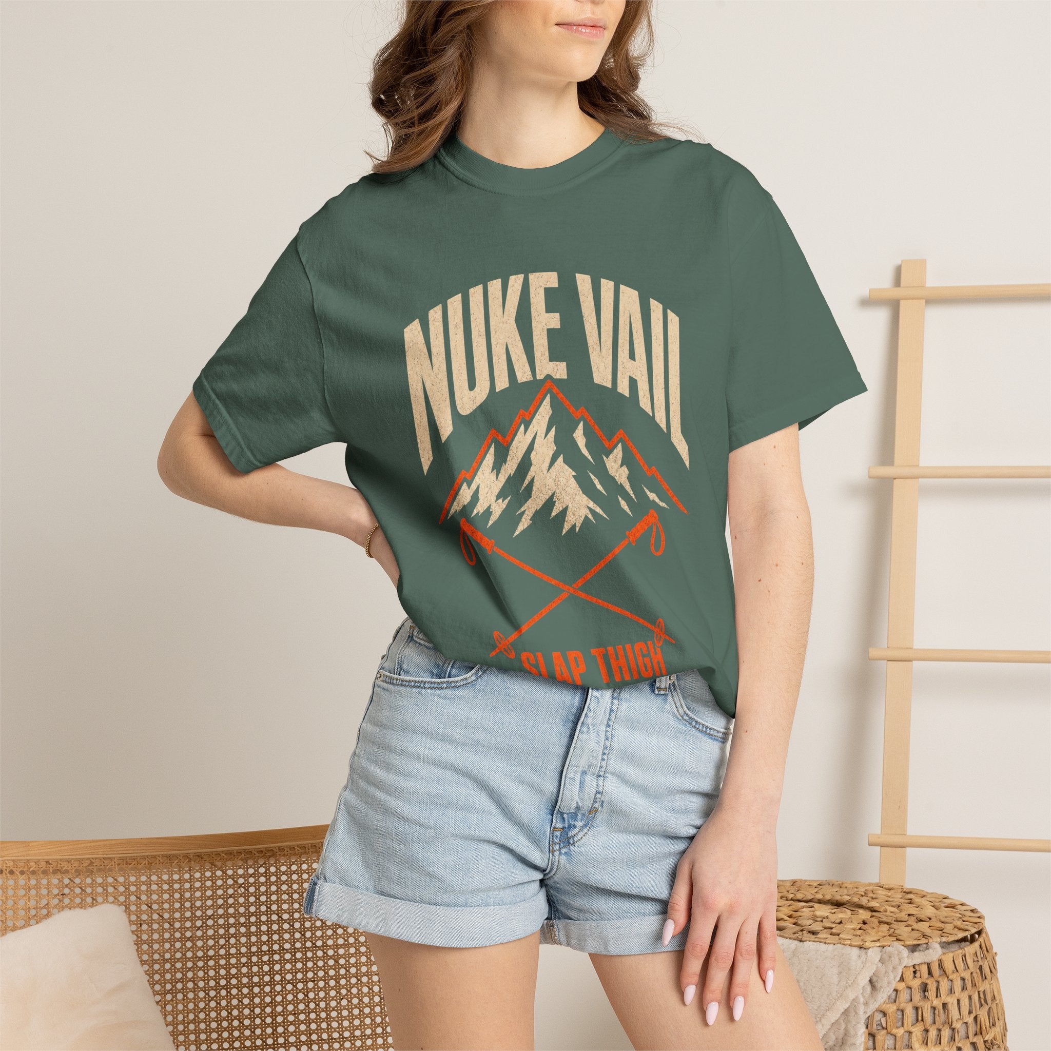 Nuke Vail "Slap Thigh Ski Big Lines" T-Shirt - Classic