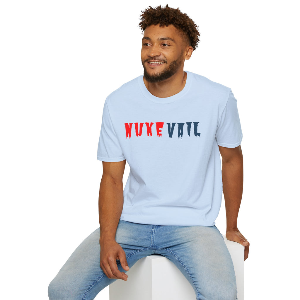 Nuke Vail T-Shirt — Red & Blue Logo Tee