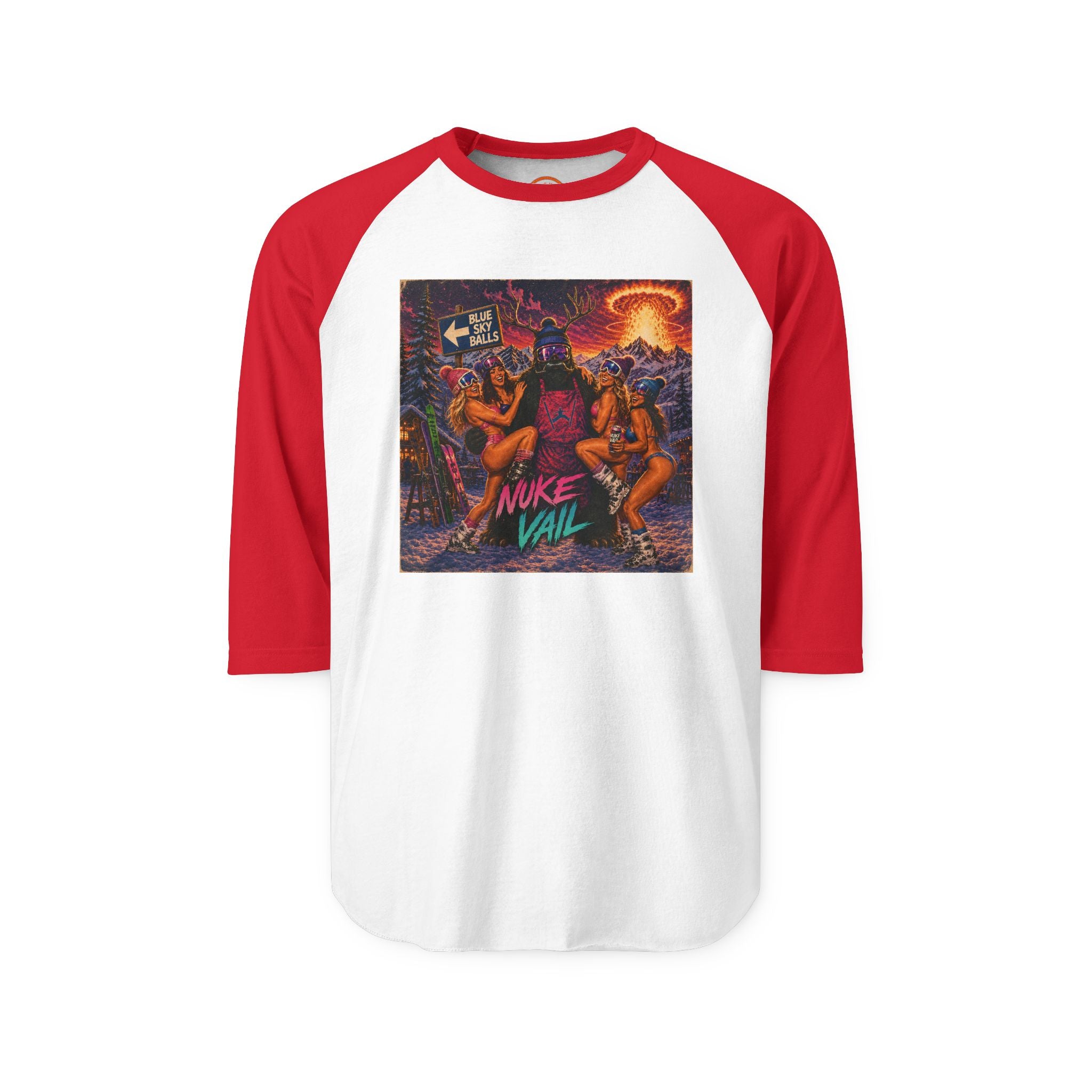 Nuke Vail Apocalyptic Ski Party Raglan Shirt