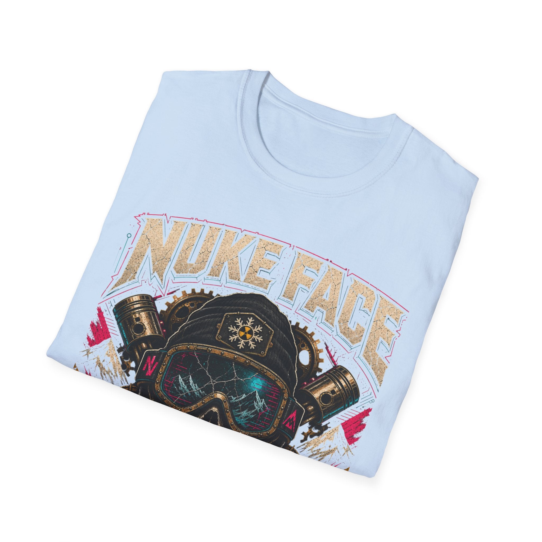Nuke Face Graphic T-Shirt — Retro Gas Mask Skull Tee