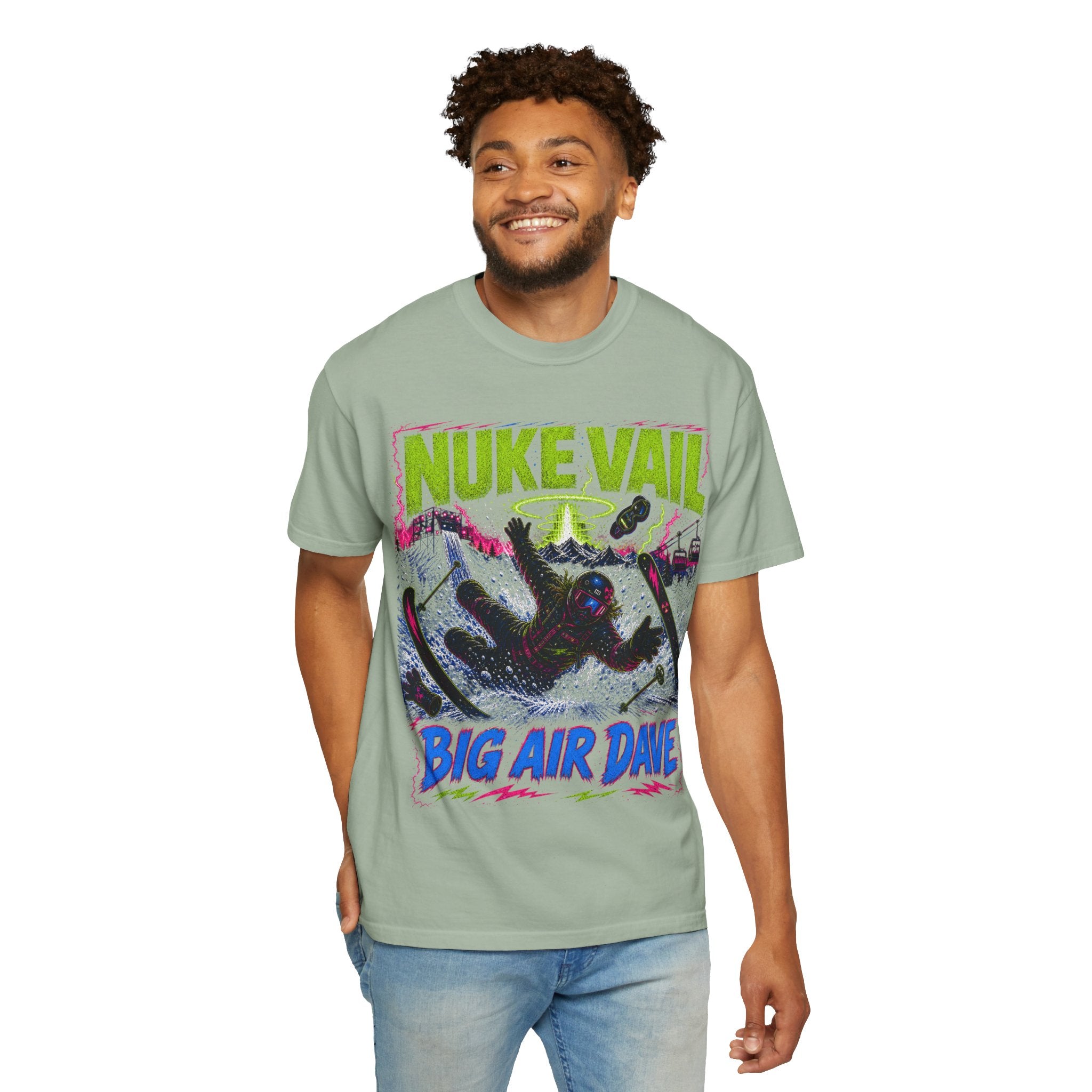 T-Shirt — "Nuke Vail" Big Air Dave Ski Graphic Tee