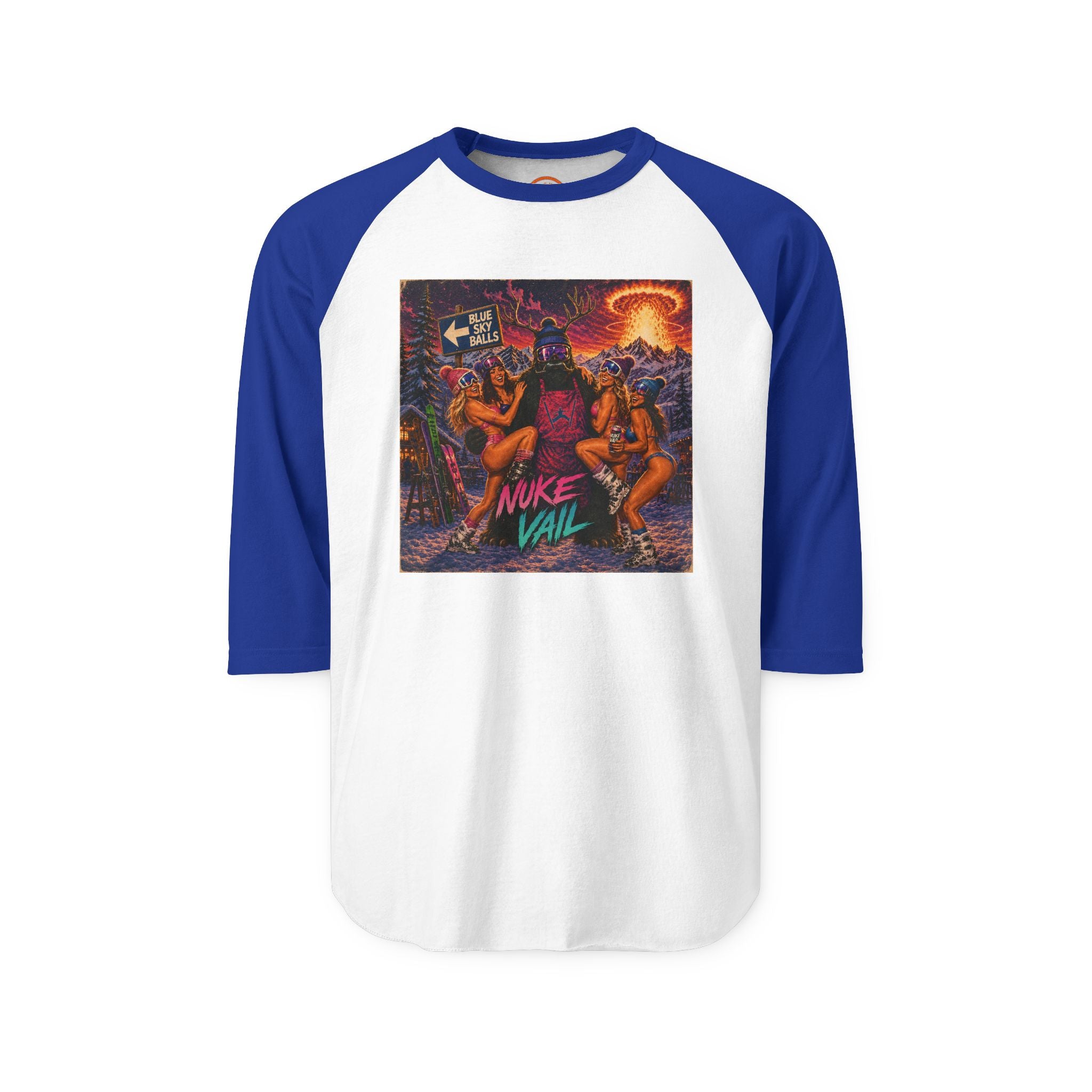 Nuke Vail Apocalyptic Ski Party Raglan Shirt