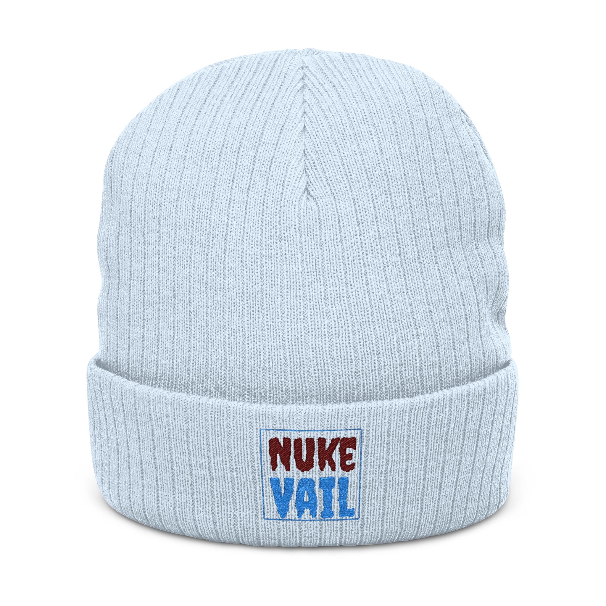 Nuke Vail Embroidered Ribbed Beanie