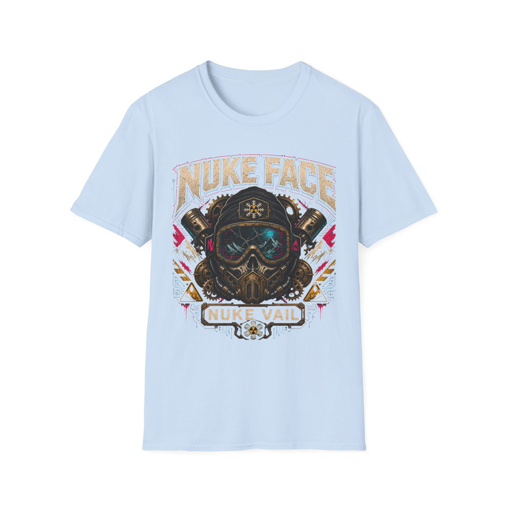 Nuke Face Graphic T-Shirt — Retro Gas Mask Skull Tee