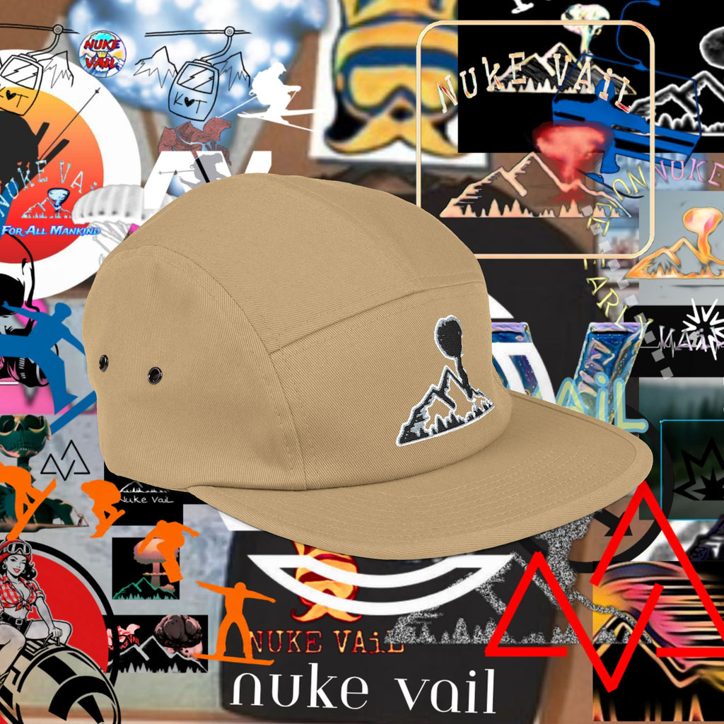 Embroidered Mountain NUKE VAIL 5 PANEL HAT