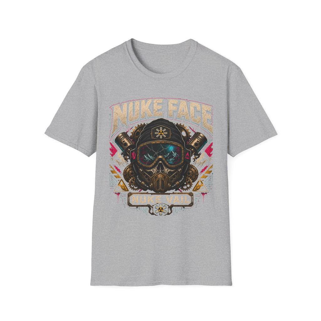 Nuke Face Graphic T-Shirt — Retro Gas Mask Skull Tee