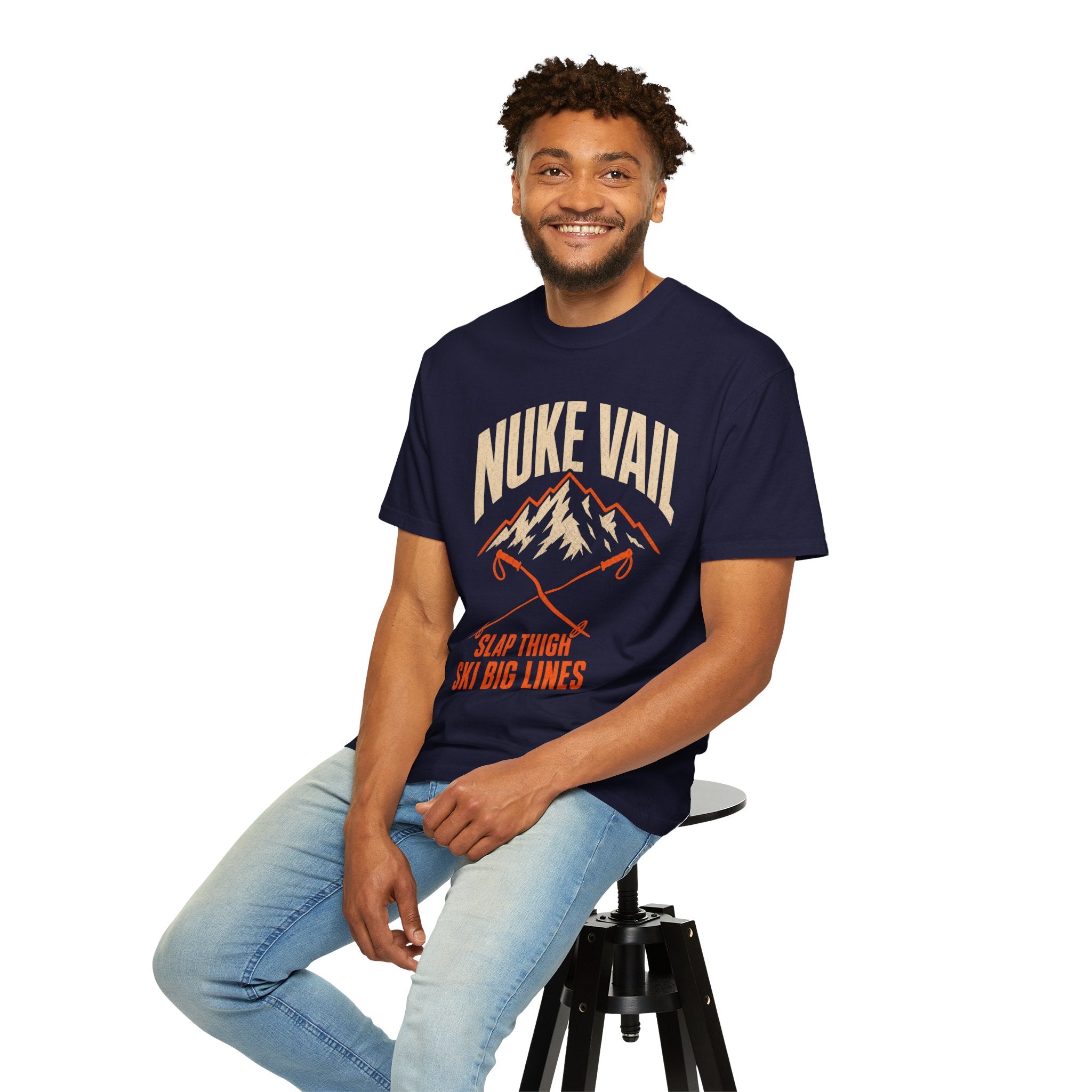 Nuke Vail "Slap Thigh Ski Big Lines" T-Shirt - Classic