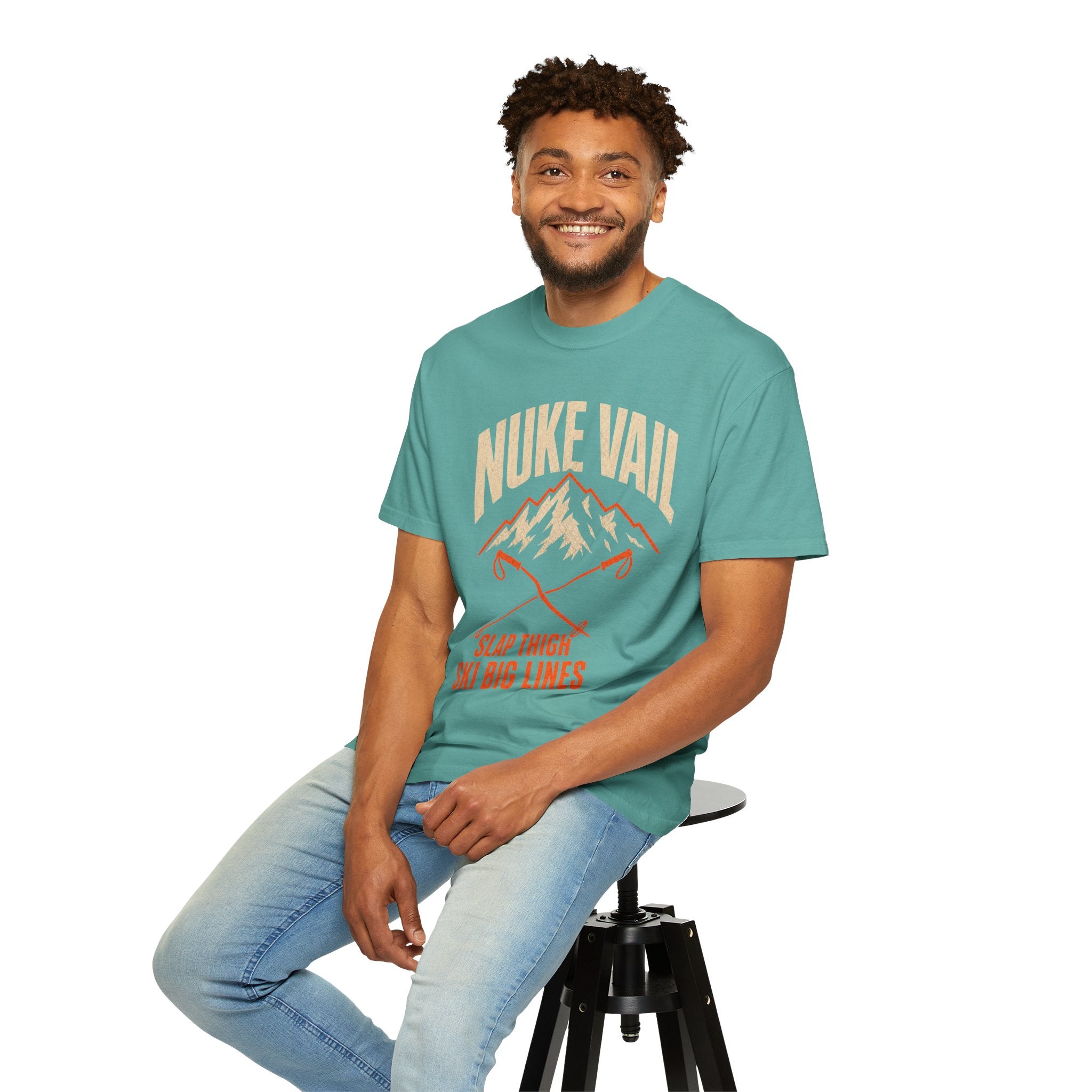 Nuke Vail "Slap Thigh Ski Big Lines" T-Shirt - Classic