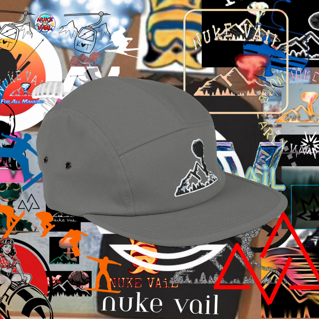 Embroidered Mountain NUKE VAIL 5 PANEL HAT