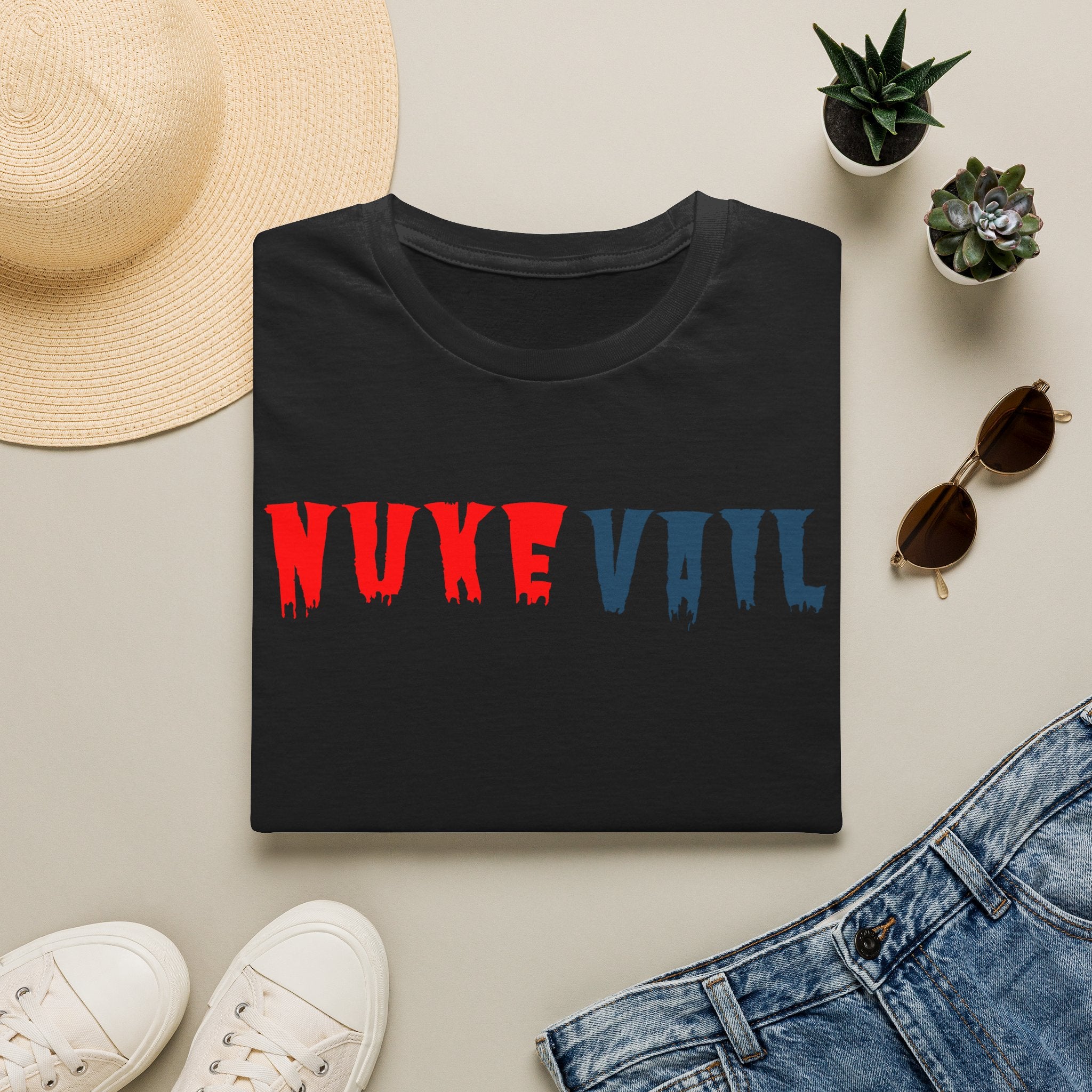 Nuke Vail T-Shirt — Red & Blue Logo Tee