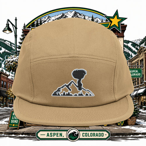 Embroidered Mountain NUKE VAIL 5 PANEL HAT