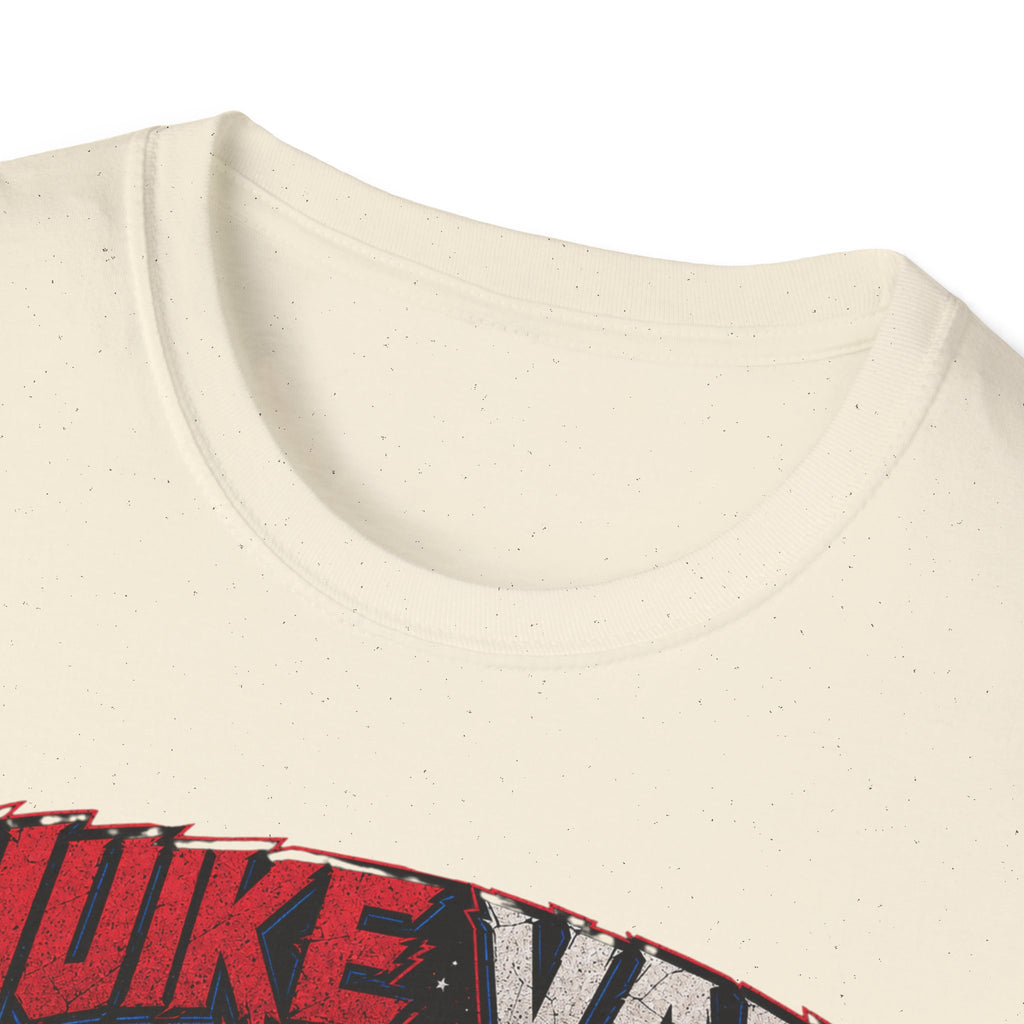 NukeVault Retro Rocket Graphic T-Shirt — 'Bomb the Lift Line' Vintage Ski Tee