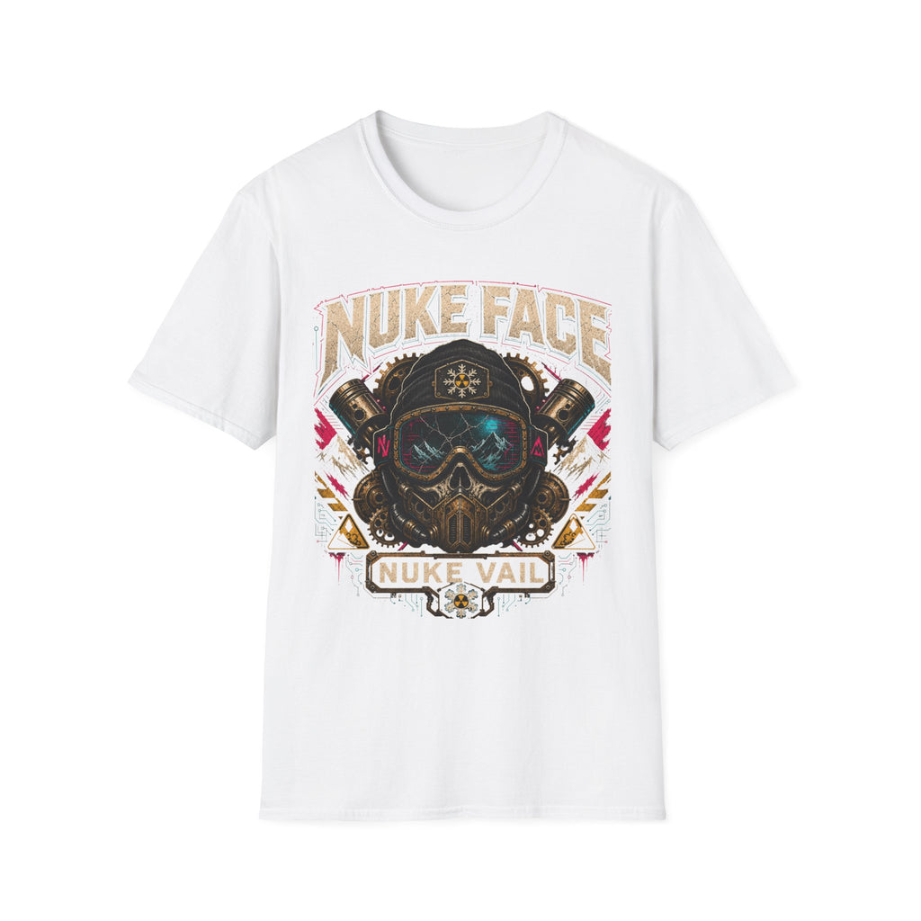 Nuke Face Graphic T-Shirt — Retro Gas Mask Skull Tee