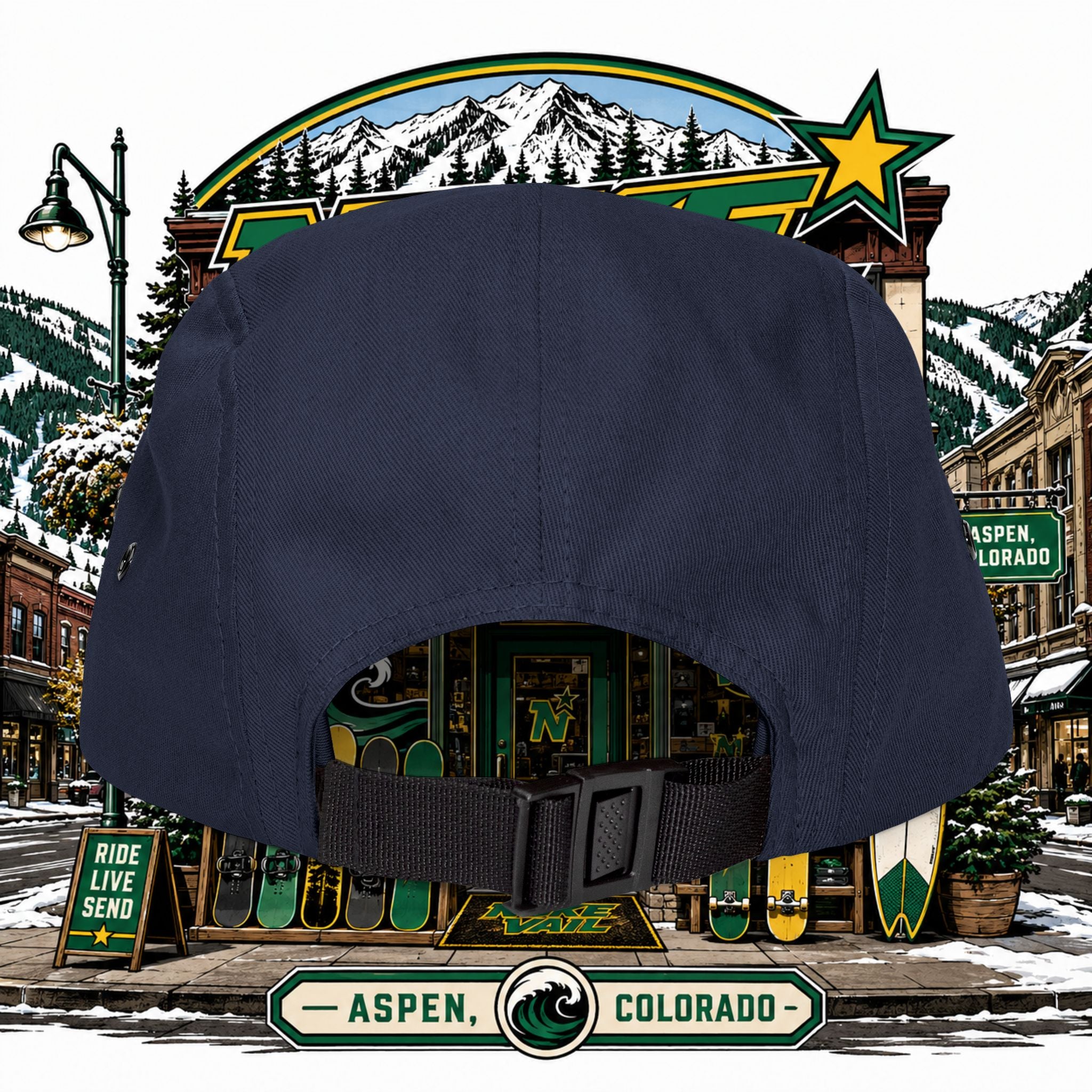 5 Panel Cap (Embroidery) - nuke vail element 119
