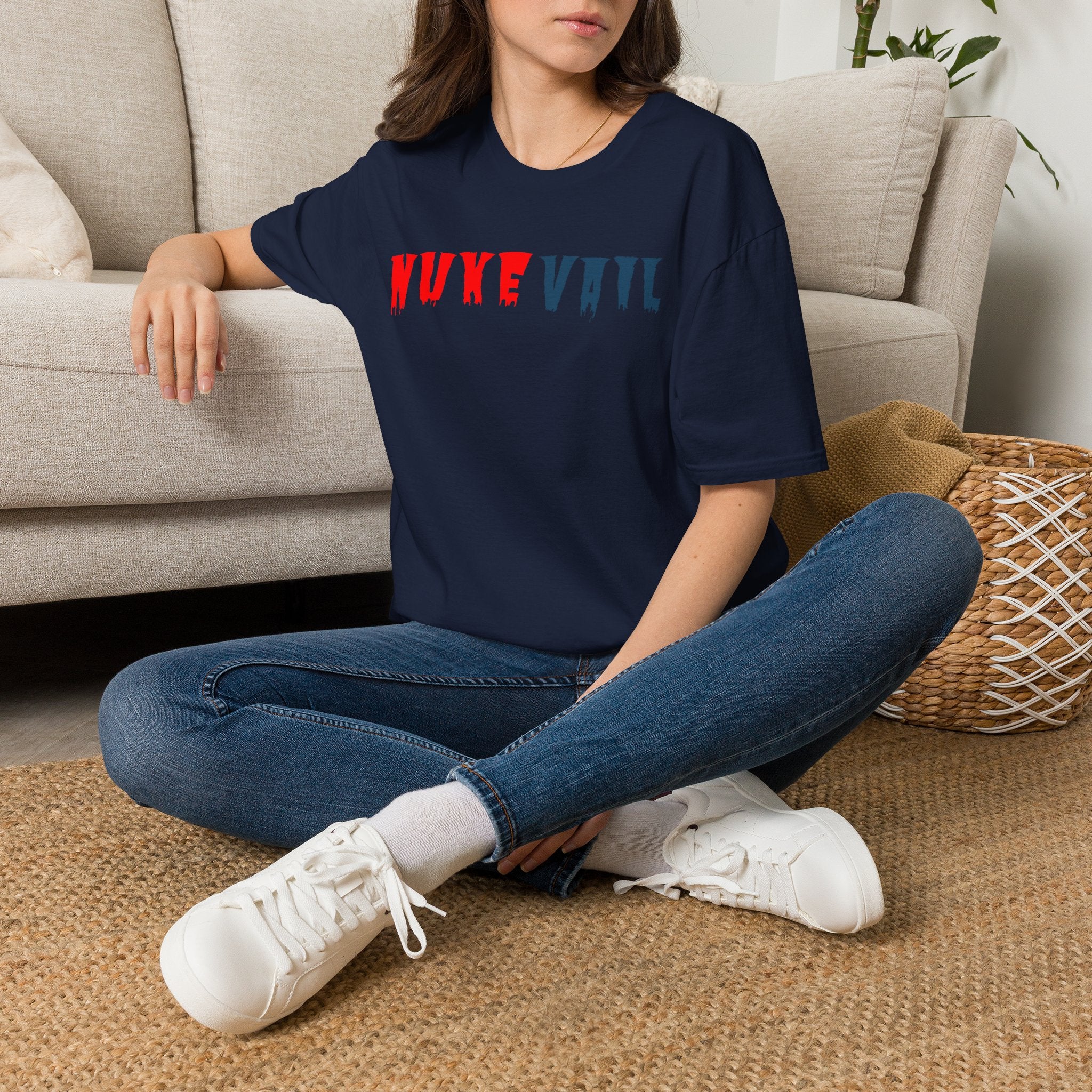 Nuke Vail T-Shirt — Red & Blue Logo Tee