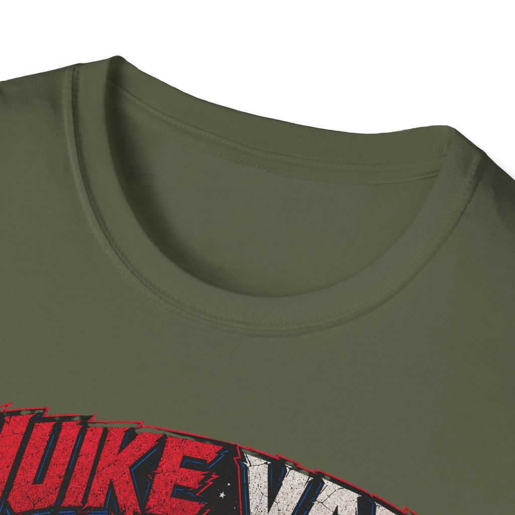 NukeVault Retro Rocket Graphic T-Shirt — 'Bomb the Lift Line' Vintage Ski Tee