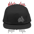 Embroidered Mountain Logo 5-Panel Cap — Beige Outdoor Hat