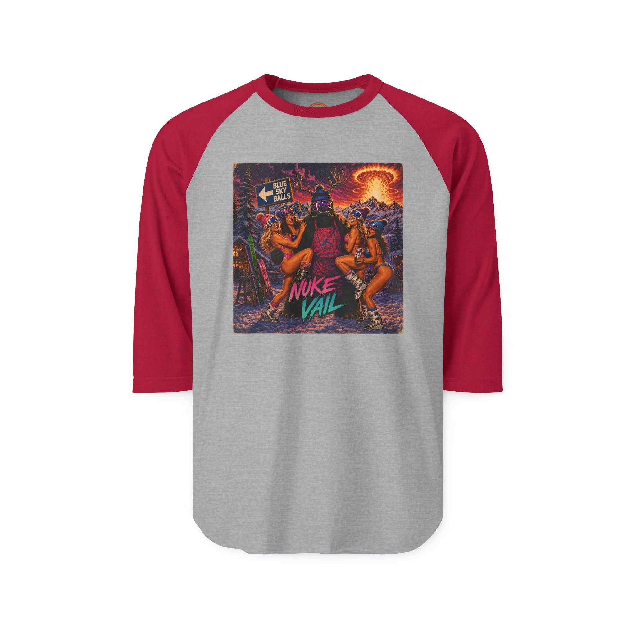Nuke Vail Apocalyptic Ski Party Raglan Shirt