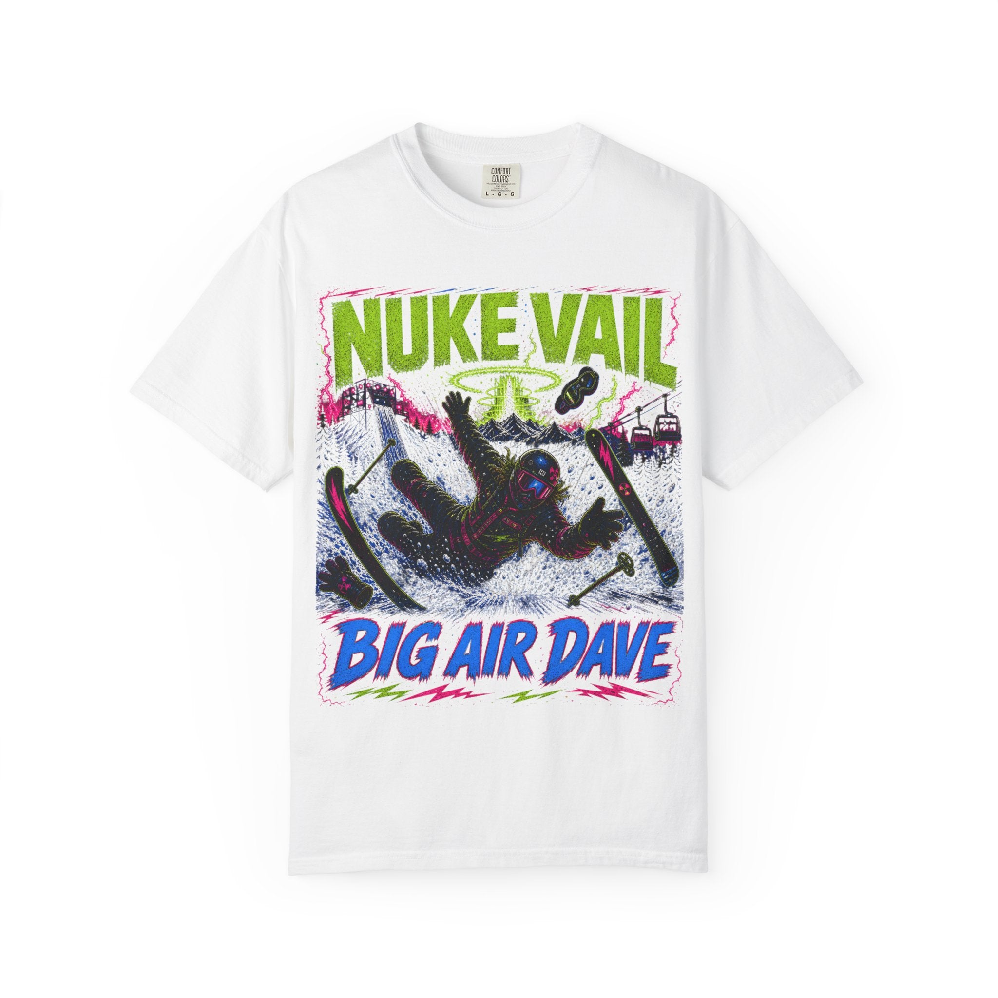 T-Shirt — "Nuke Vail" Big Air Dave Ski Graphic Tee