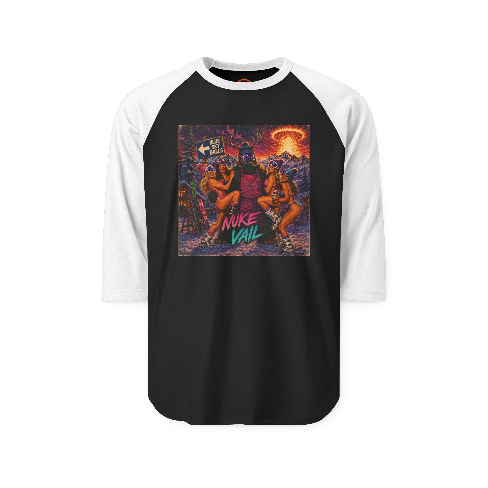 Nuke Vail Apocalyptic Ski Party Raglan Shirt