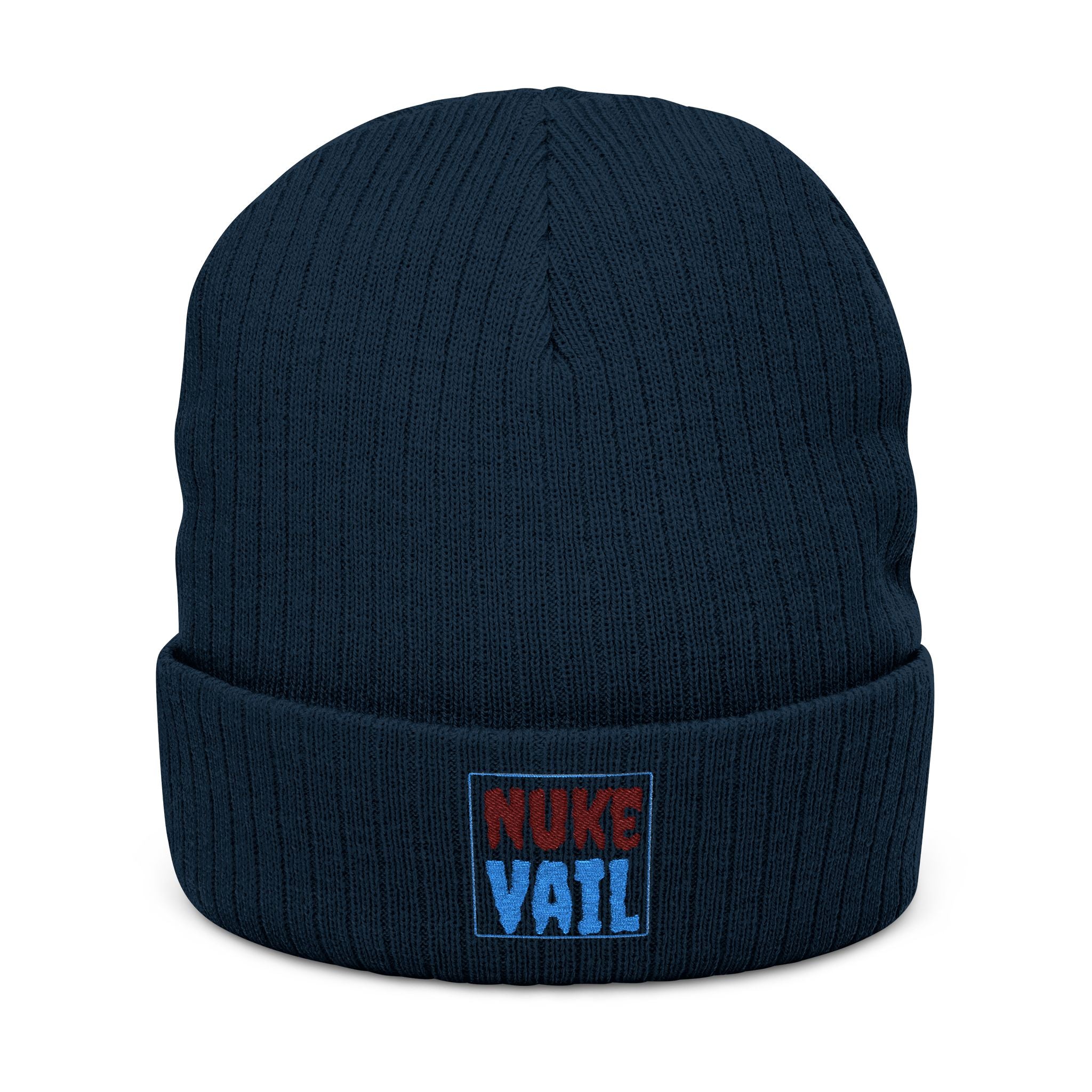 Nuke Vail Embroidered Ribbed Beanie