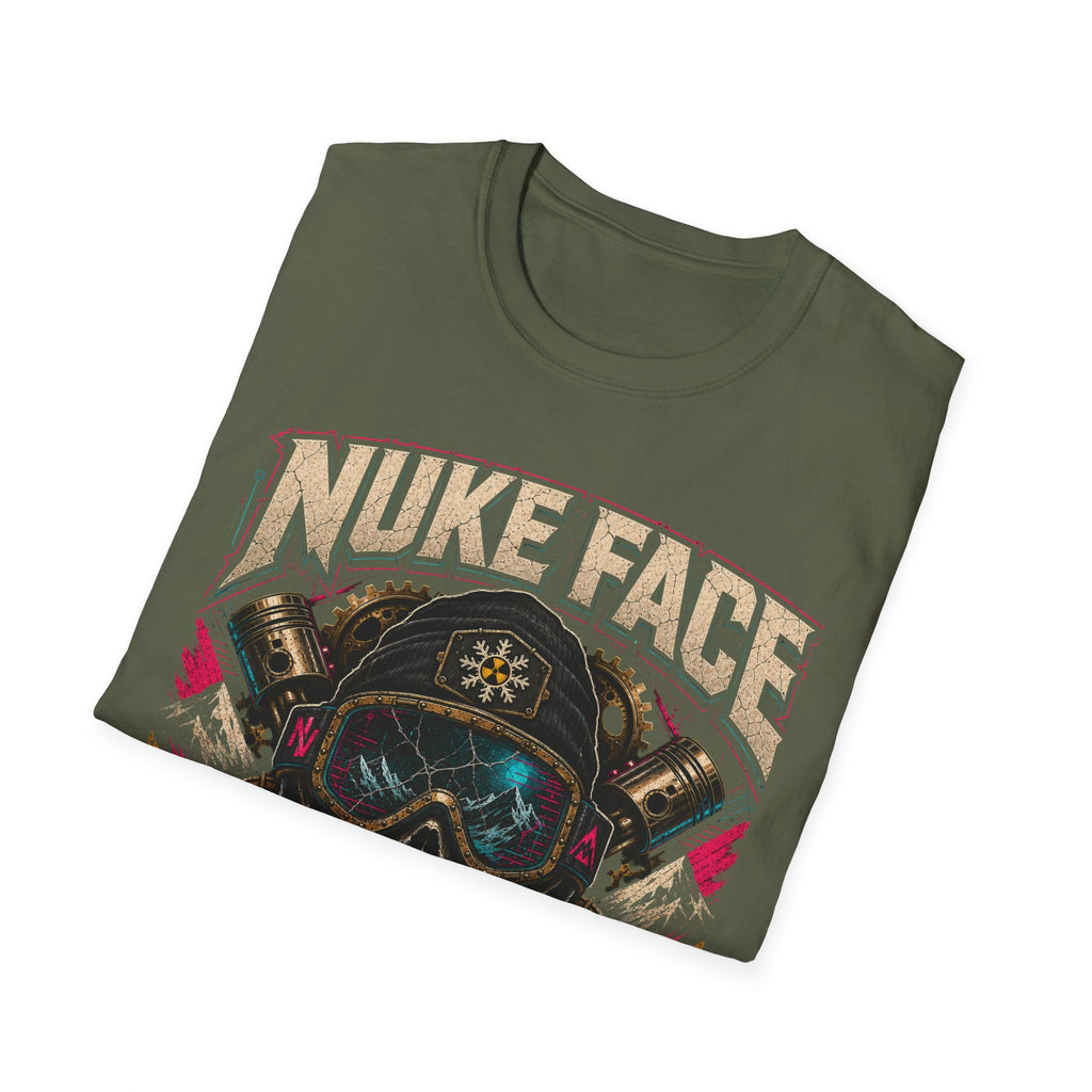 Nuke Face Graphic T-Shirt — Retro Gas Mask Skull Tee