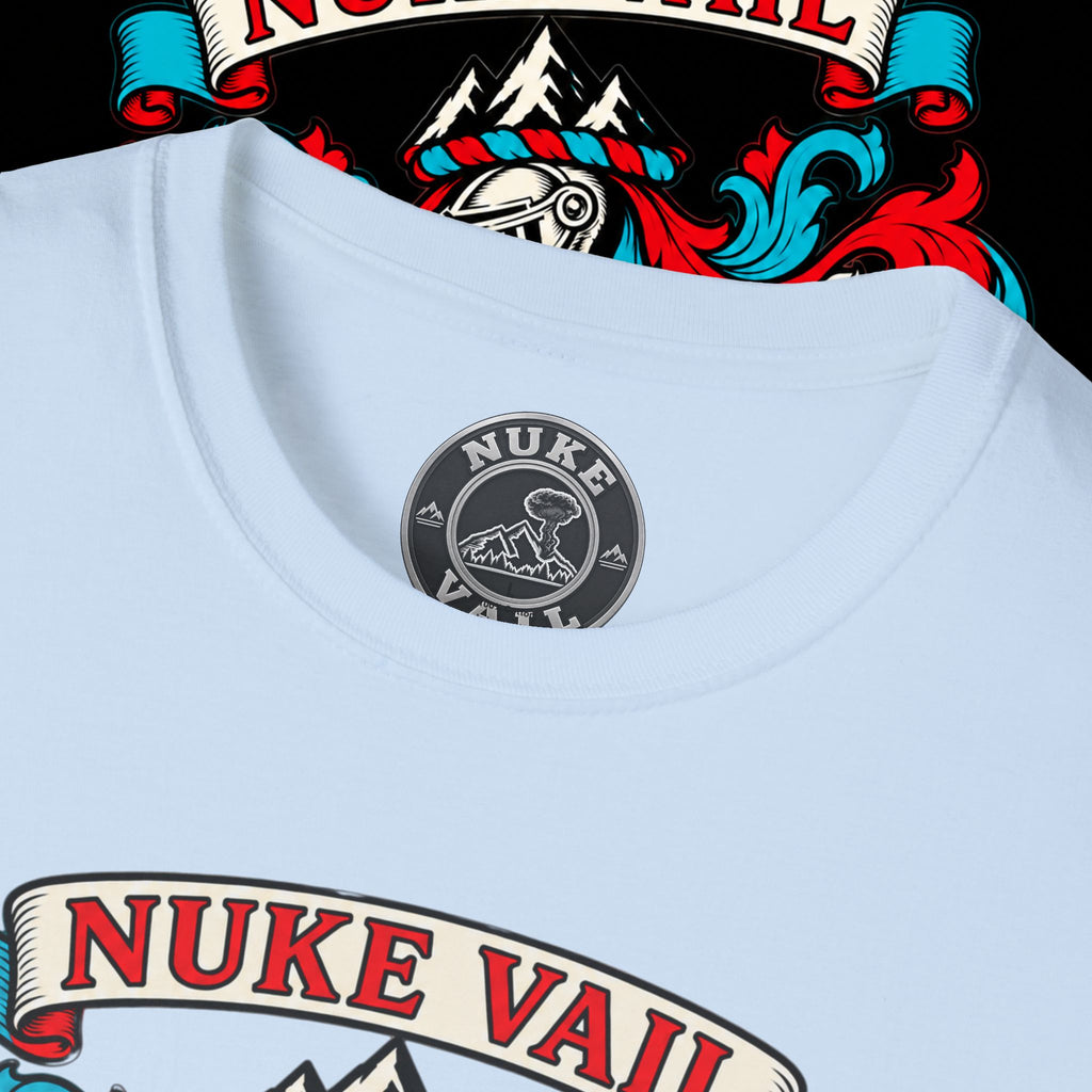 Nuke Vail Crest T-Shirt — Ski & Snowboard Retro Coat of Arms Tee