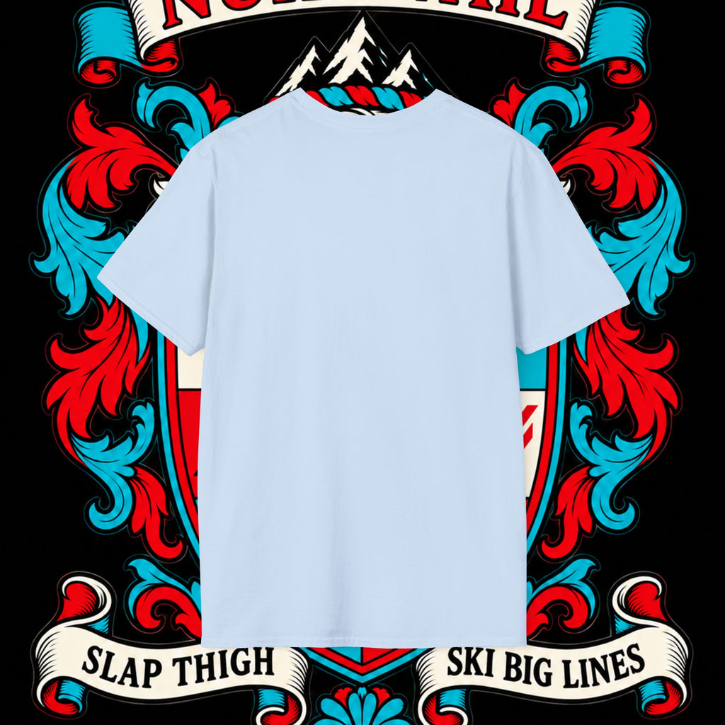 Nuke Vail Crest T-Shirt — Ski & Snowboard Retro Coat of Arms Tee