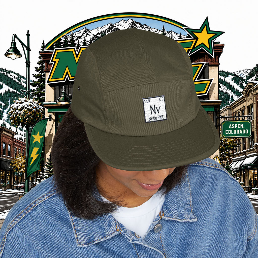 5 Panel Cap (Embroidery) - nuke vail element 119