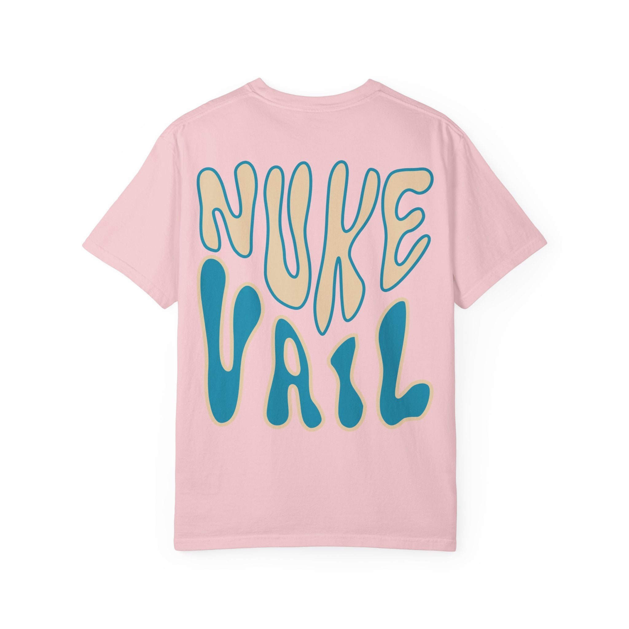 T-Shirt — Retro 'Nuke Vail' Graphic Tee with Mushroom Patch