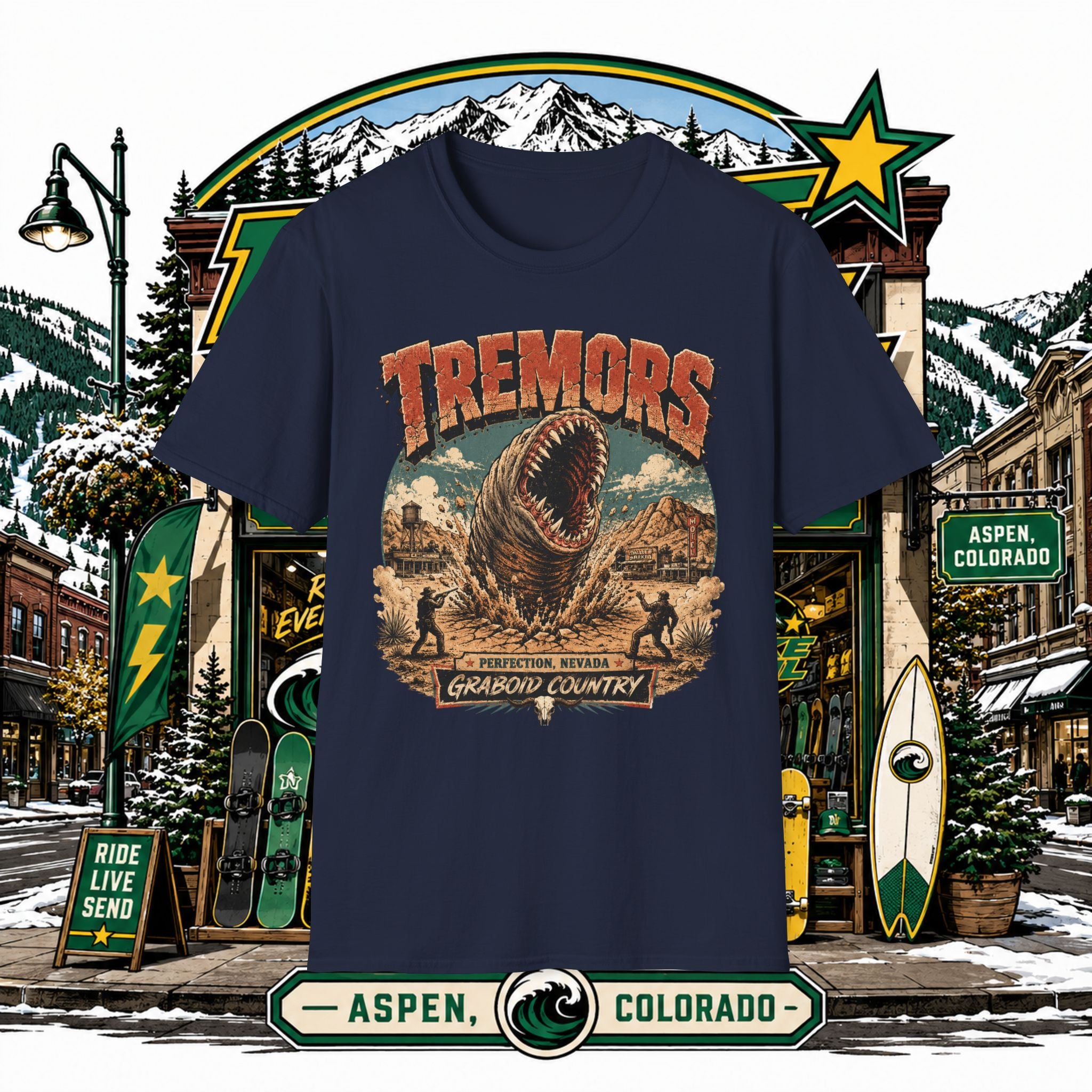 T-Shirt — Tremors Vintage Movie Poster Design - nuke vail collab