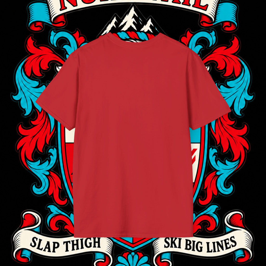 Nuke Vail Crest T-Shirt — Ski & Snowboard Retro Coat of Arms Tee