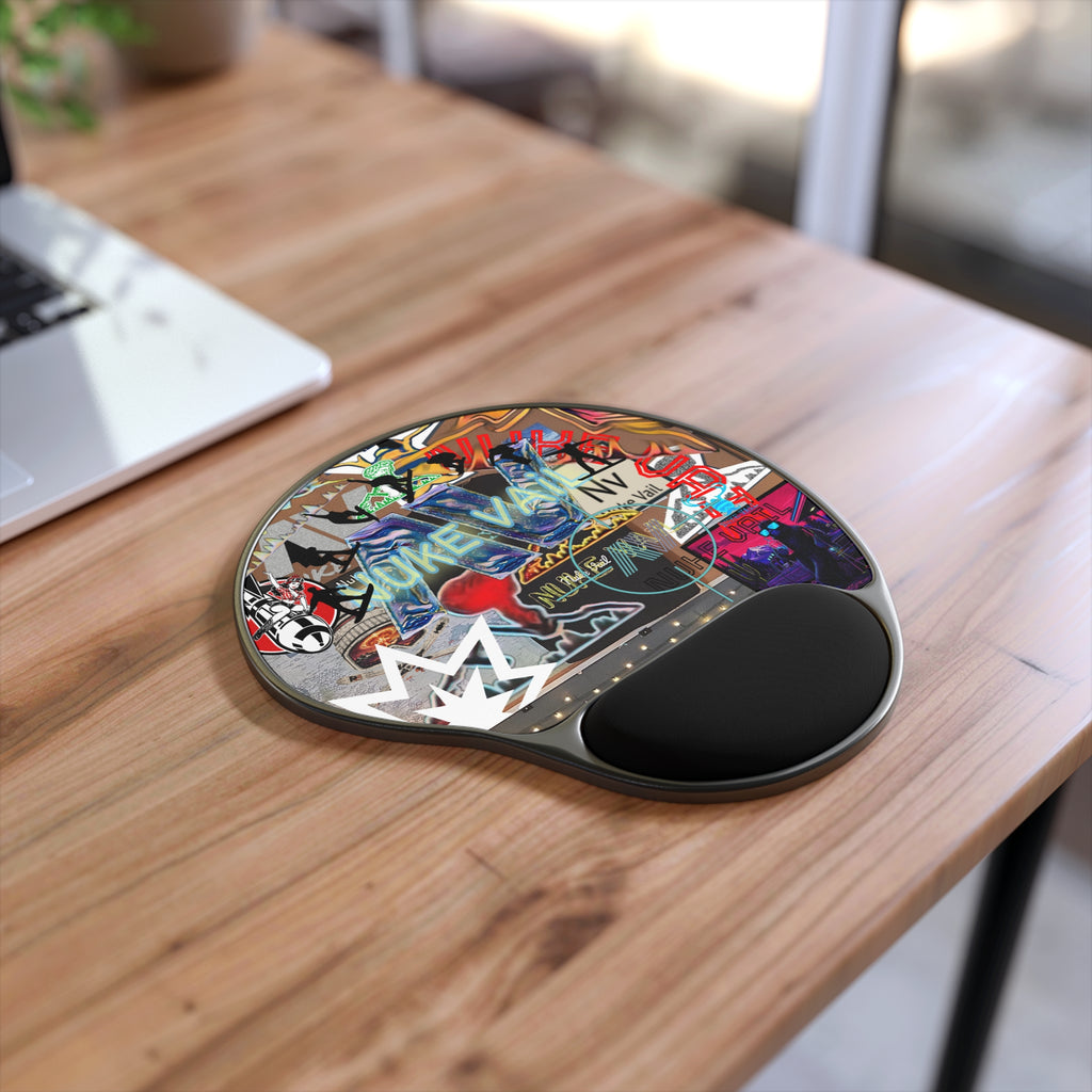 Nuke Vail Neon Collage Mouse Pad