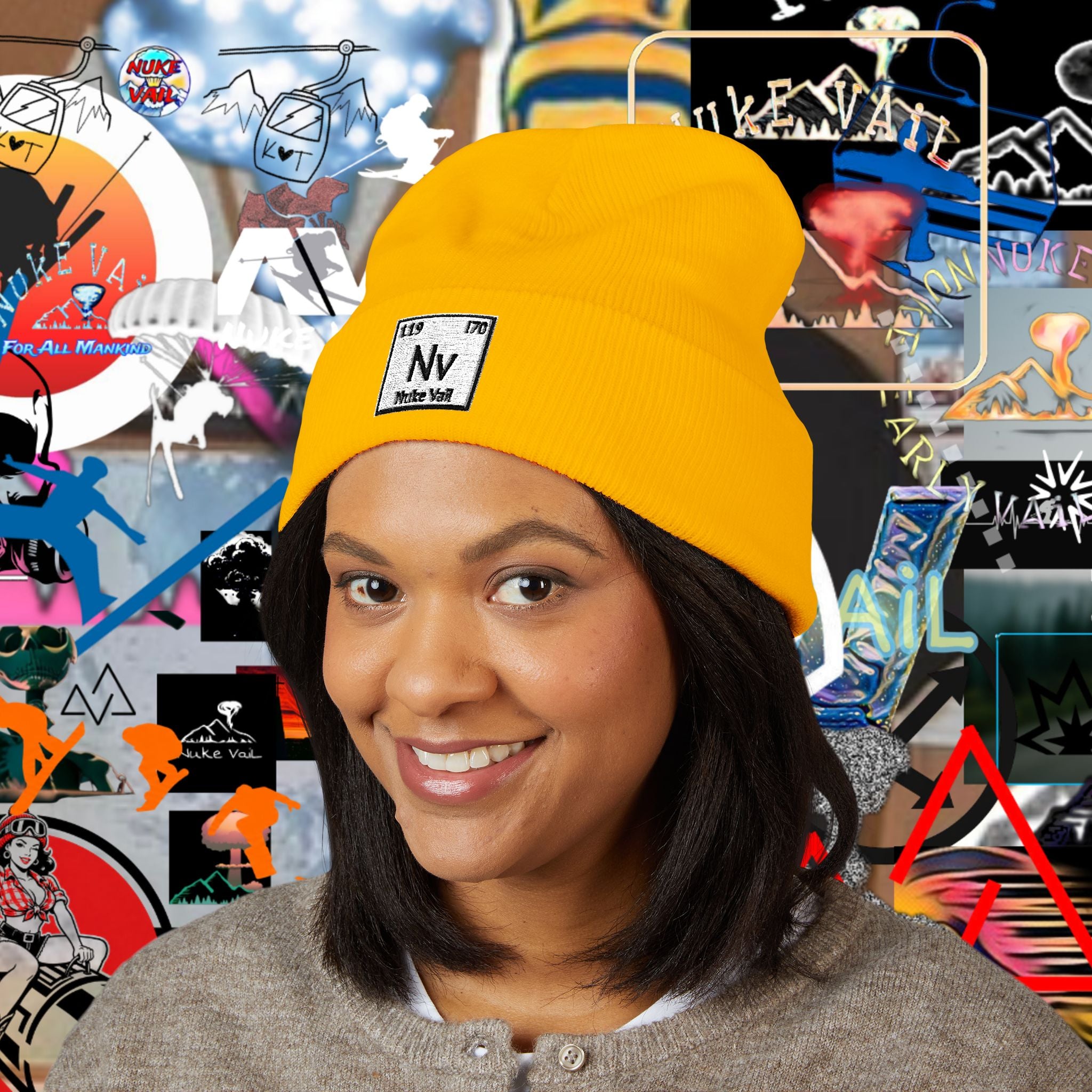 Embroidered Nuke Vail Classic Cuffed Beanie — Element 119