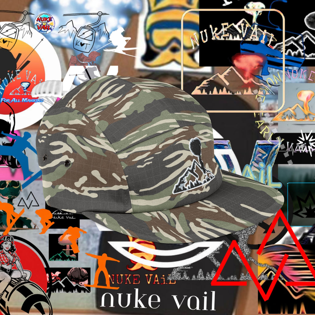 Embroidered Mountain NUKE VAIL 5 PANEL HAT