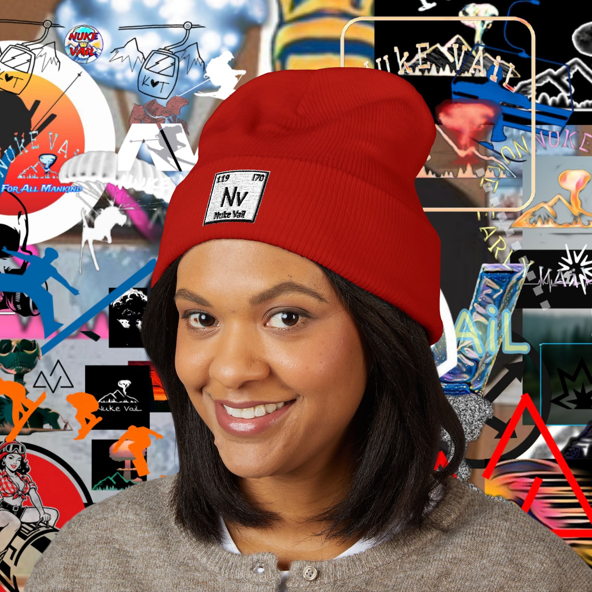 Embroidered Nuke Vail Classic Cuffed Beanie — Element 119
