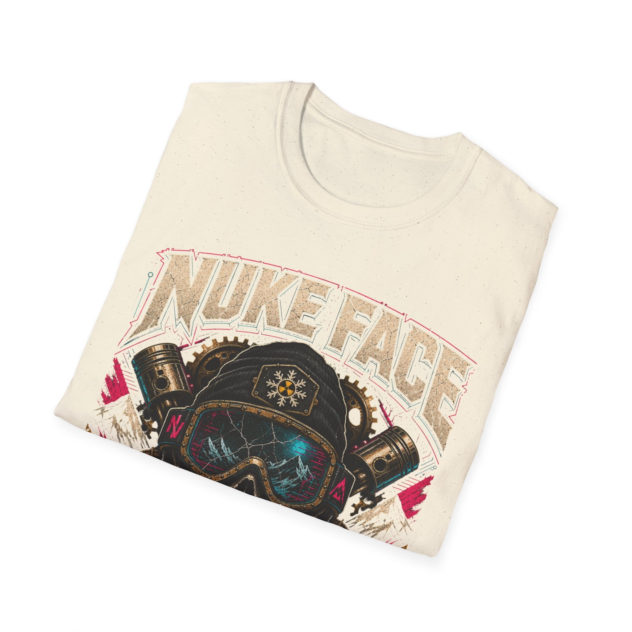 Nuke Face Graphic T-Shirt — Retro Gas Mask Skull Tee